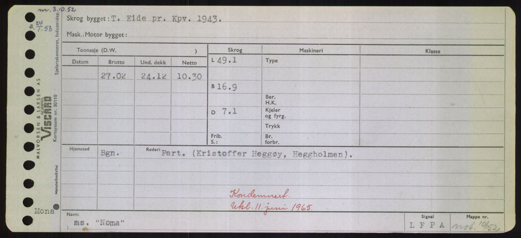 Sjøfartsdirektoratet med forløpere, Skipsmålingen, AV/RA-S-1627/H/Hd/L0026: Fartøy, N-Norhol, s. 247