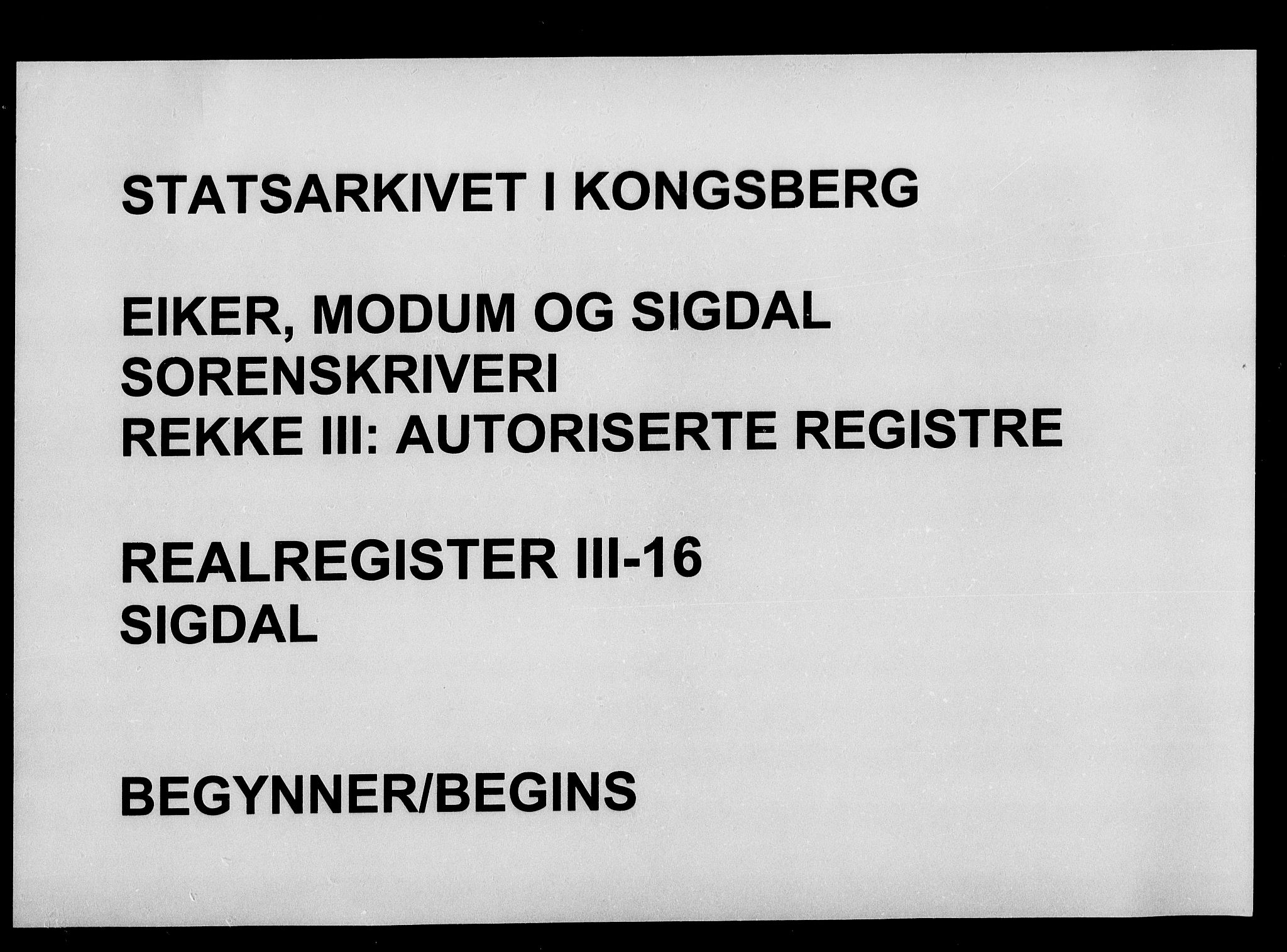 Eiker, Modum og Sigdal sorenskriveri, SAKO/A-123/G/Gb/Gbc/L0016: Panteregister nr. III 16