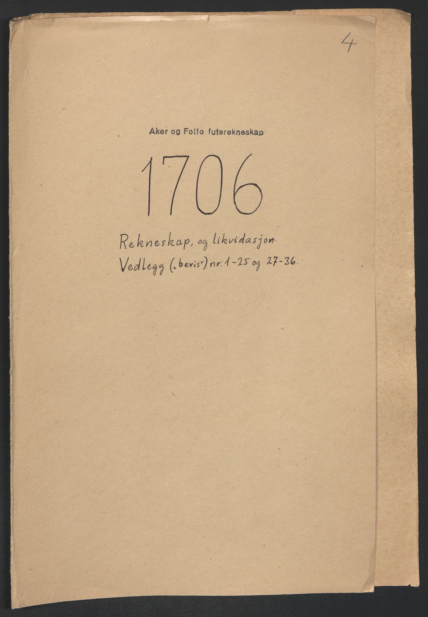 Rentekammeret inntil 1814, Reviderte regnskaper, Fogderegnskap, AV/RA-EA-4092/R10/L0446: Fogderegnskap Aker og Follo, 1705-1706, s. 136