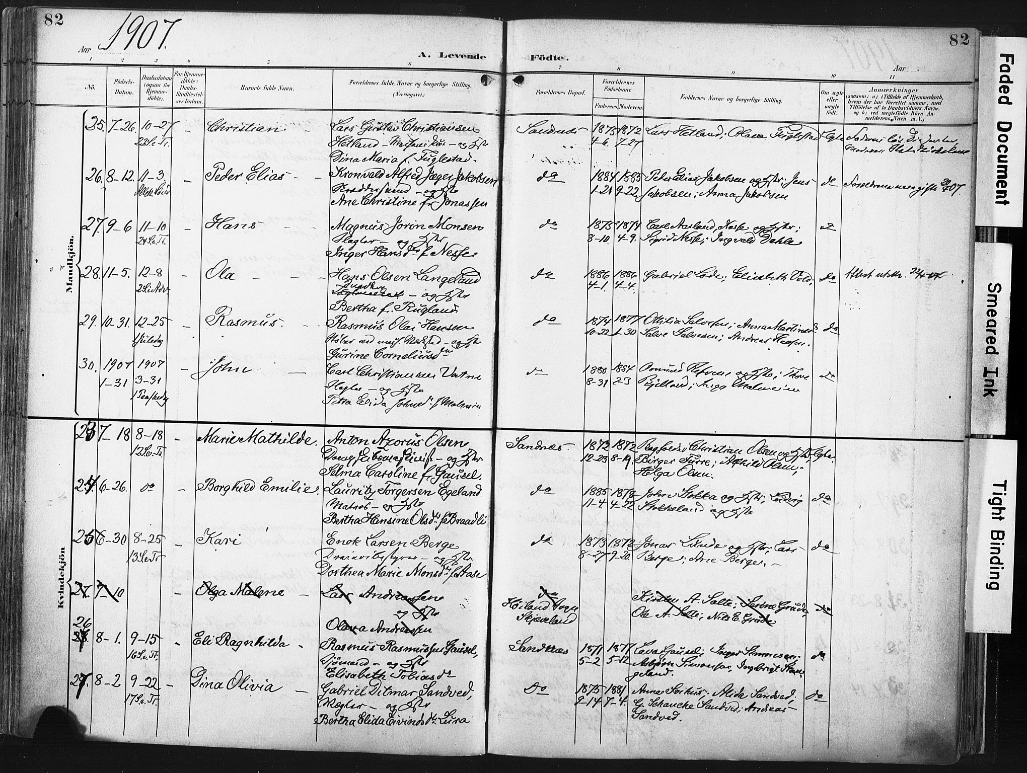 Høyland sokneprestkontor, AV/SAST-A-101799/001/30BA/L0016: Ministerialbok nr. A 16, 1899-1911, s. 82