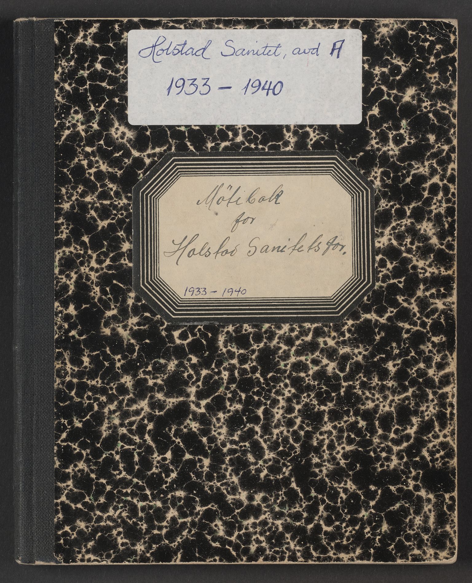 Holstad sanitetslag avd A, IKAM/P-00400/A/Ac/L0001/0001: Møtebøker og årsmeldinger / Møtebok og årsmeldinger, 1933-1940