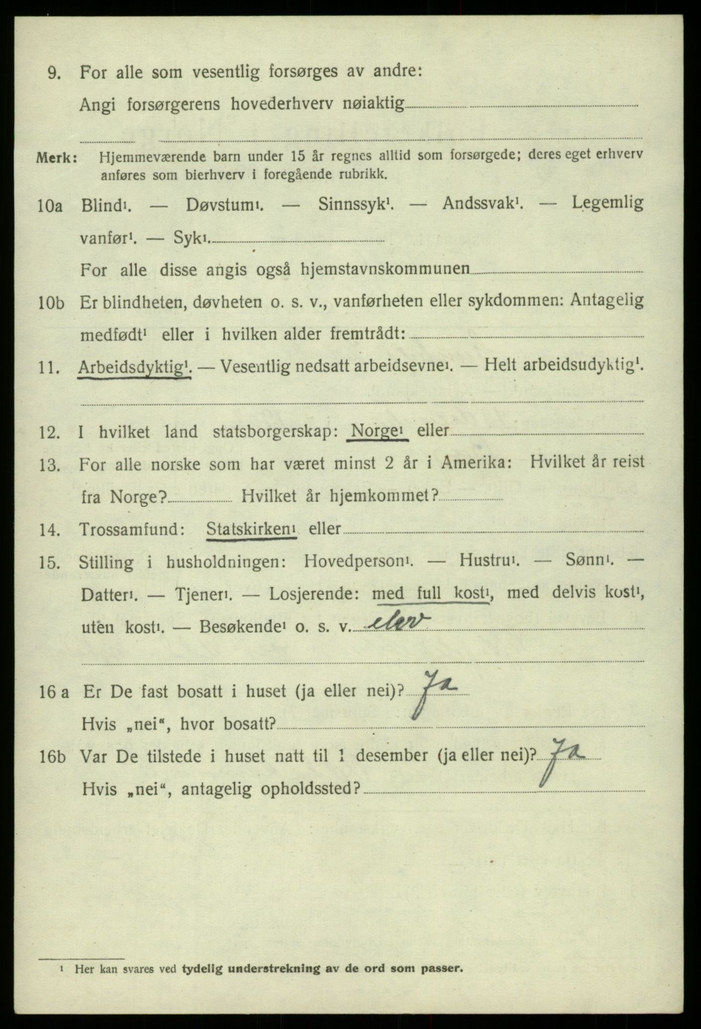 SAB, Folketelling 1920 for 1228 Odda herred, 1920, s. 4090