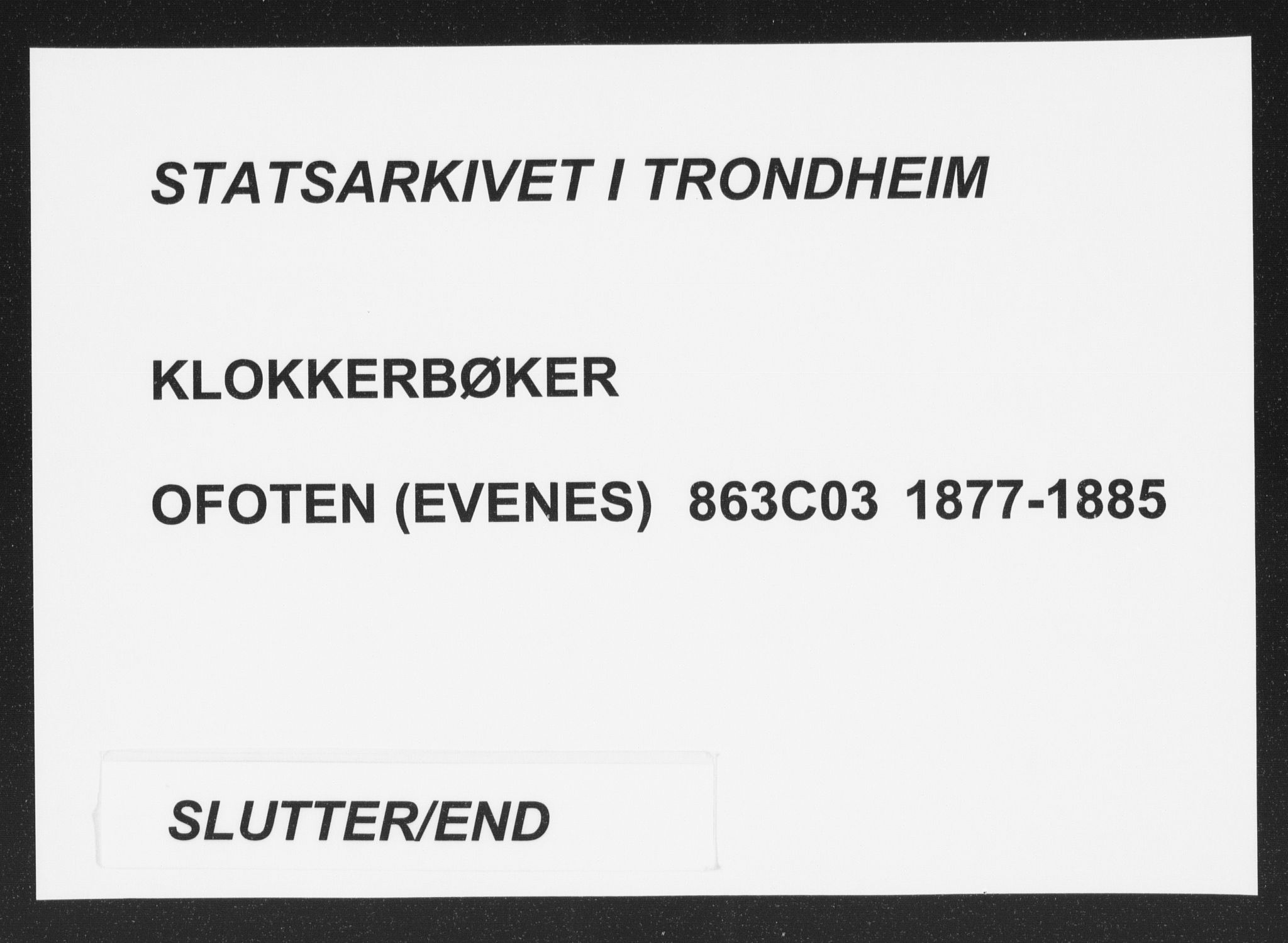 Ministerialprotokoller, klokkerbøker og fødselsregistre - Nordland, AV/SAT-A-1459/863/L0913: Klokkerbok nr. 863C03, 1877-1885