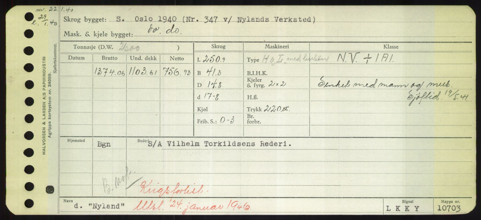 Sjøfartsdirektoratet med forløpere, Skipsmålingen, RA/S-1627/H/Hd/L0027: Fartøy, Norhop-Nør, s. 465