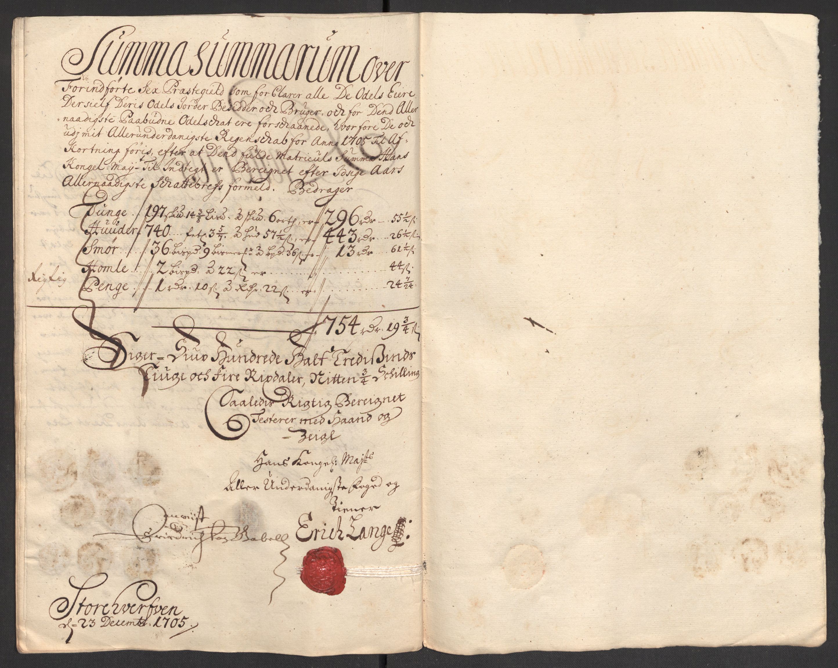 Rentekammeret inntil 1814, Reviderte regnskaper, Fogderegnskap, AV/RA-EA-4092/R16/L1042: Fogderegnskap Hedmark, 1705, s. 144