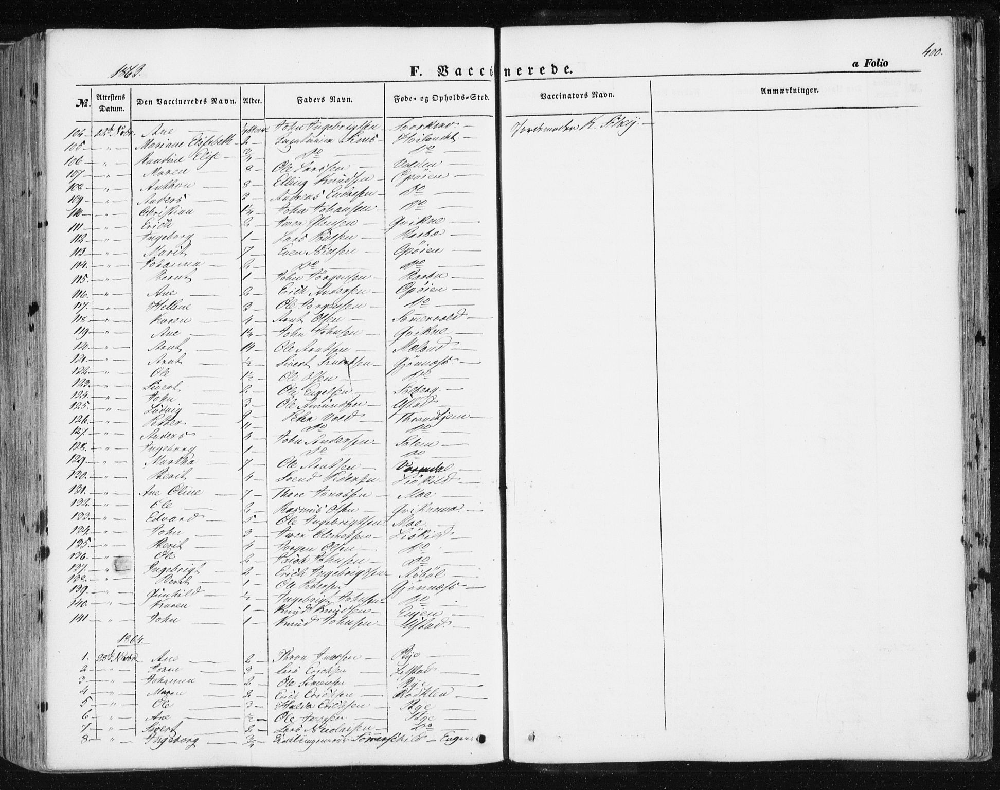 Ministerialprotokoller, klokkerbøker og fødselsregistre - Sør-Trøndelag, AV/SAT-A-1456/668/L0806: Ministerialbok nr. 668A06, 1854-1869, s. 400
