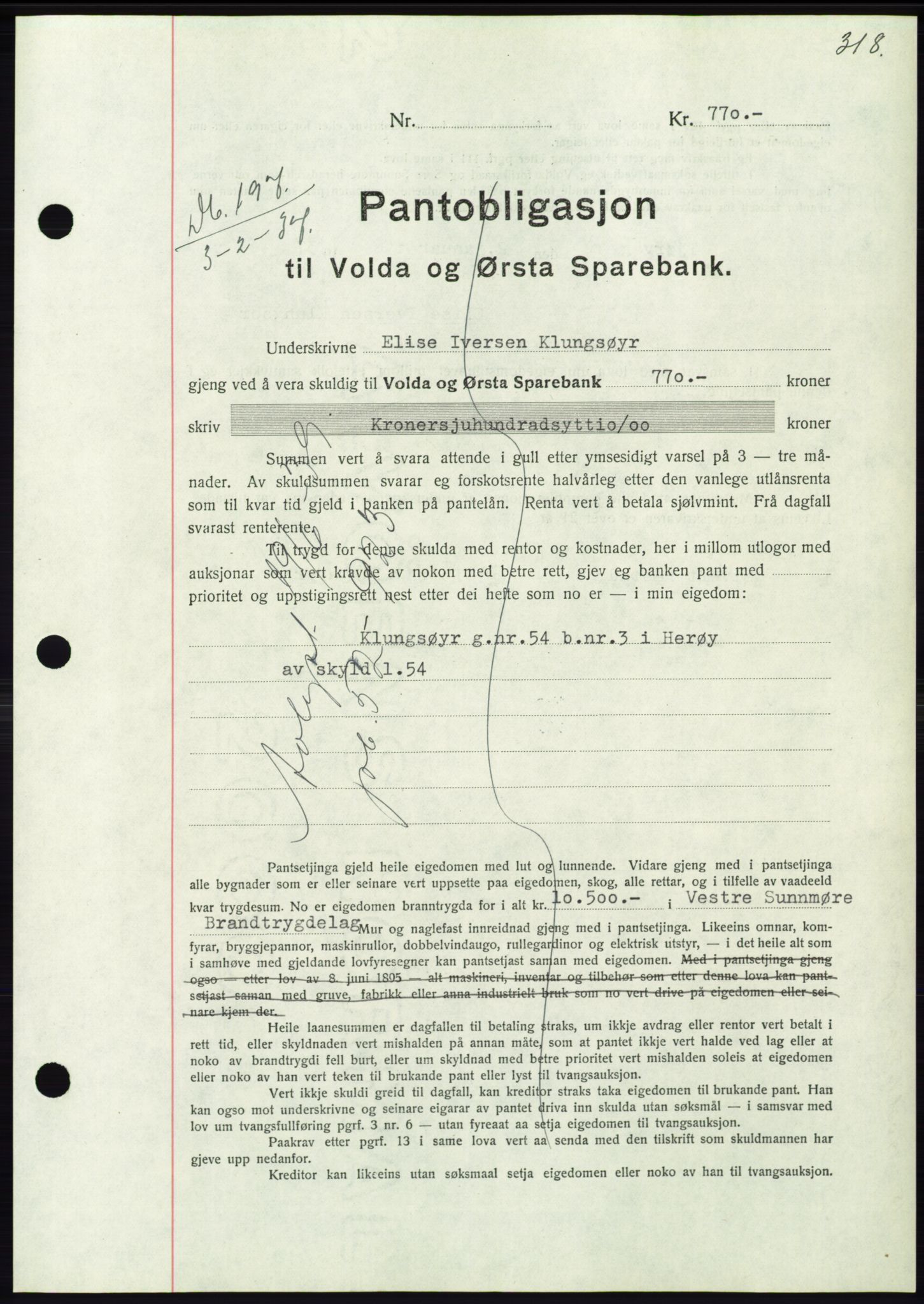 Søre Sunnmøre sorenskriveri, SAT/A-4122/1/2/2C/L0062: Pantebok nr. 56, 1936-1937, Dagboknr: 197/1937