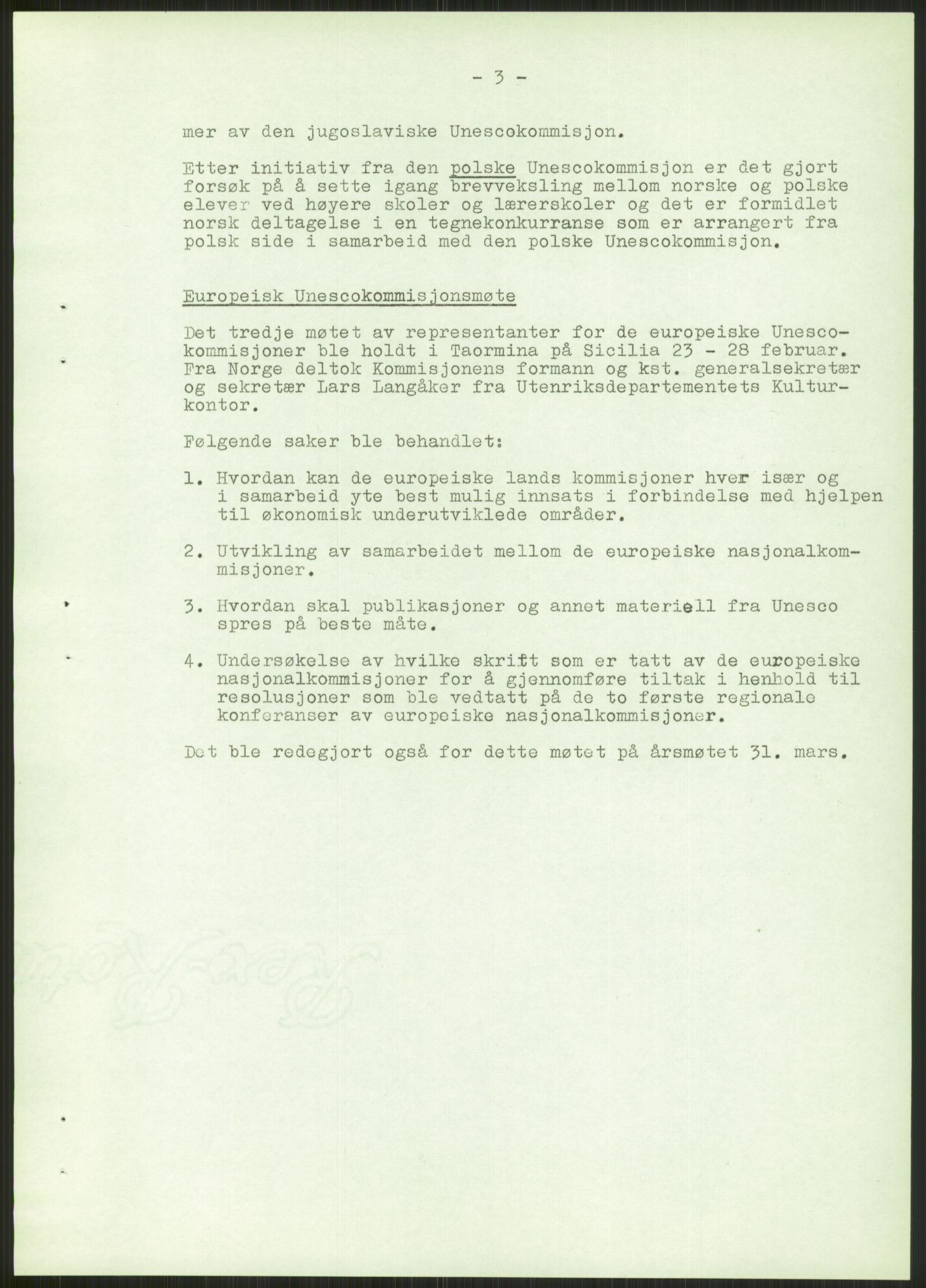 Den norske nasjonalkommisjonen for UNESCO, AV/RA-S-1730/A/Ad/L0001: --, 1953-1981