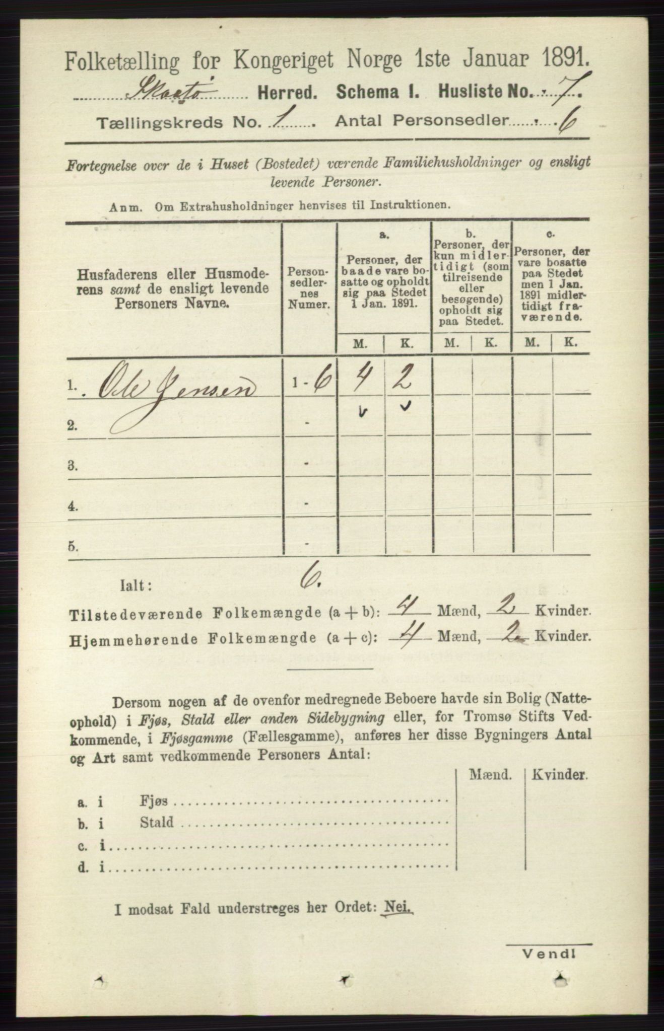 RA, Folketelling 1891 for 0815 Skåtøy herred, 1891, s. 46