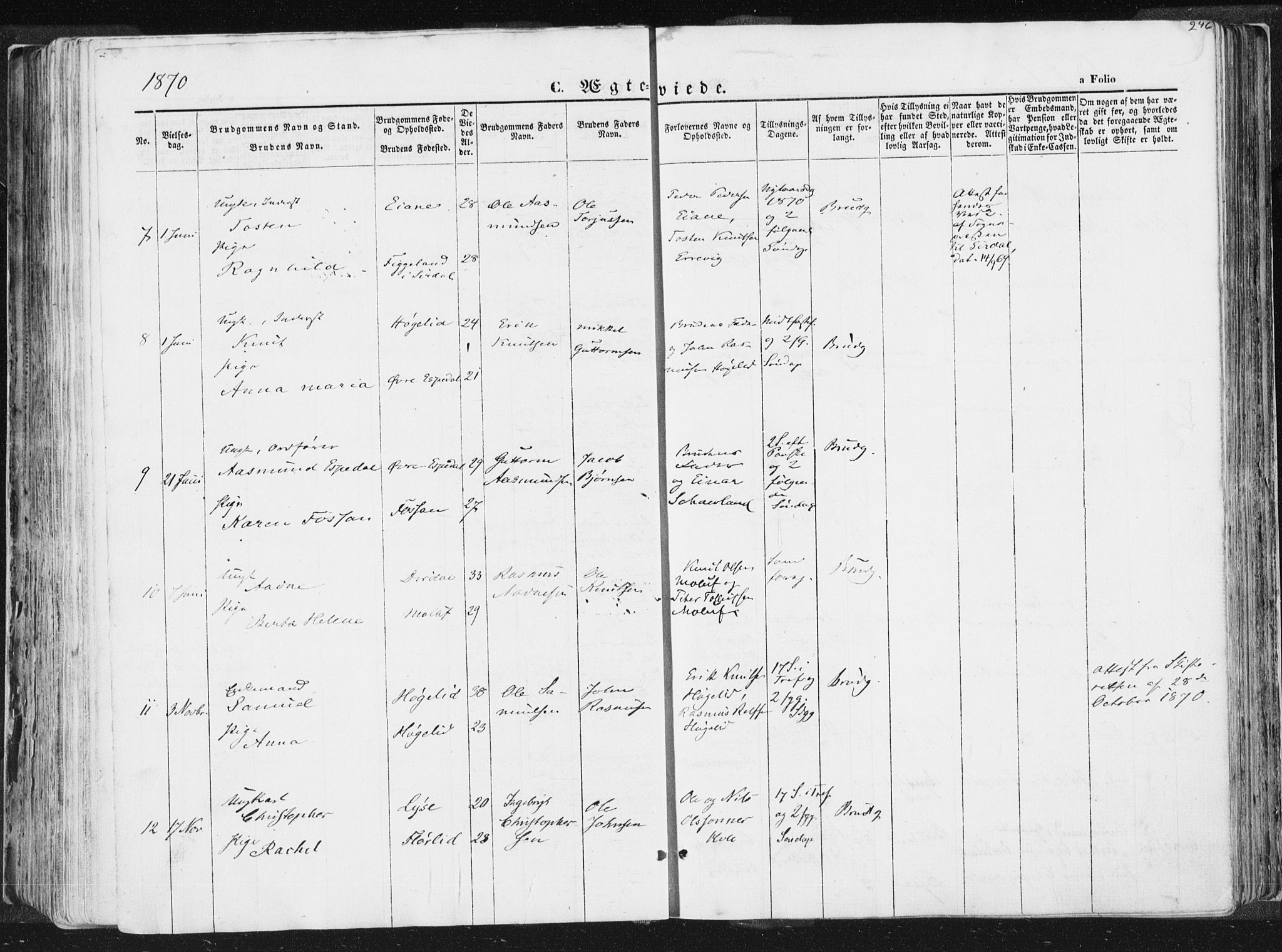 Høgsfjord sokneprestkontor, AV/SAST-A-101624/H/Ha/Haa/L0001: Ministerialbok nr. A 1, 1854-1875, s. 246