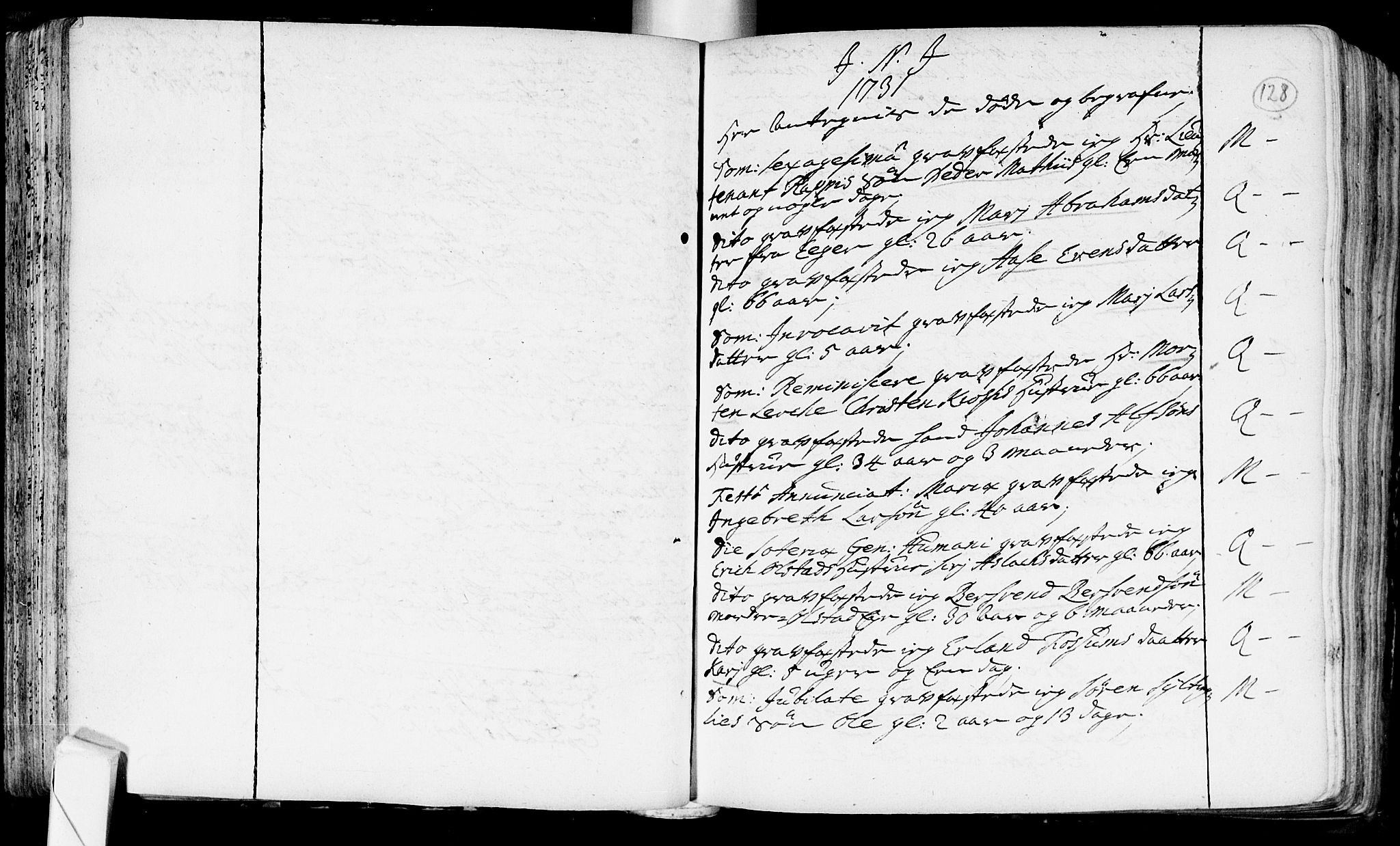 Røyken kirkebøker, SAKO/A-241/F/Fa/L0002: Ministerialbok nr. 2, 1731-1782, s. 128