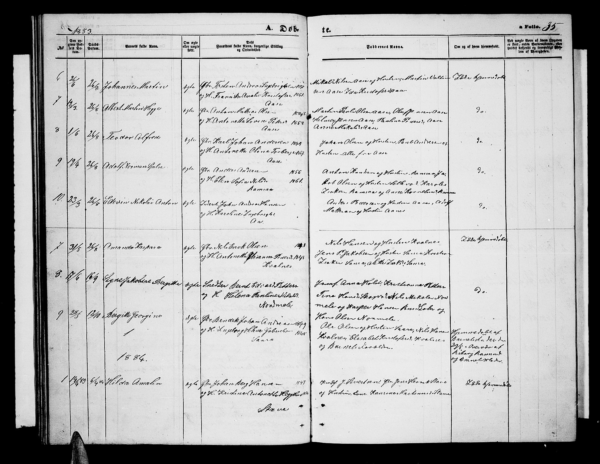 Ministerialprotokoller, klokkerbøker og fødselsregistre - Nordland, AV/SAT-A-1459/897/L1412: Klokkerbok nr. 897C02, 1867-1886, s. 35