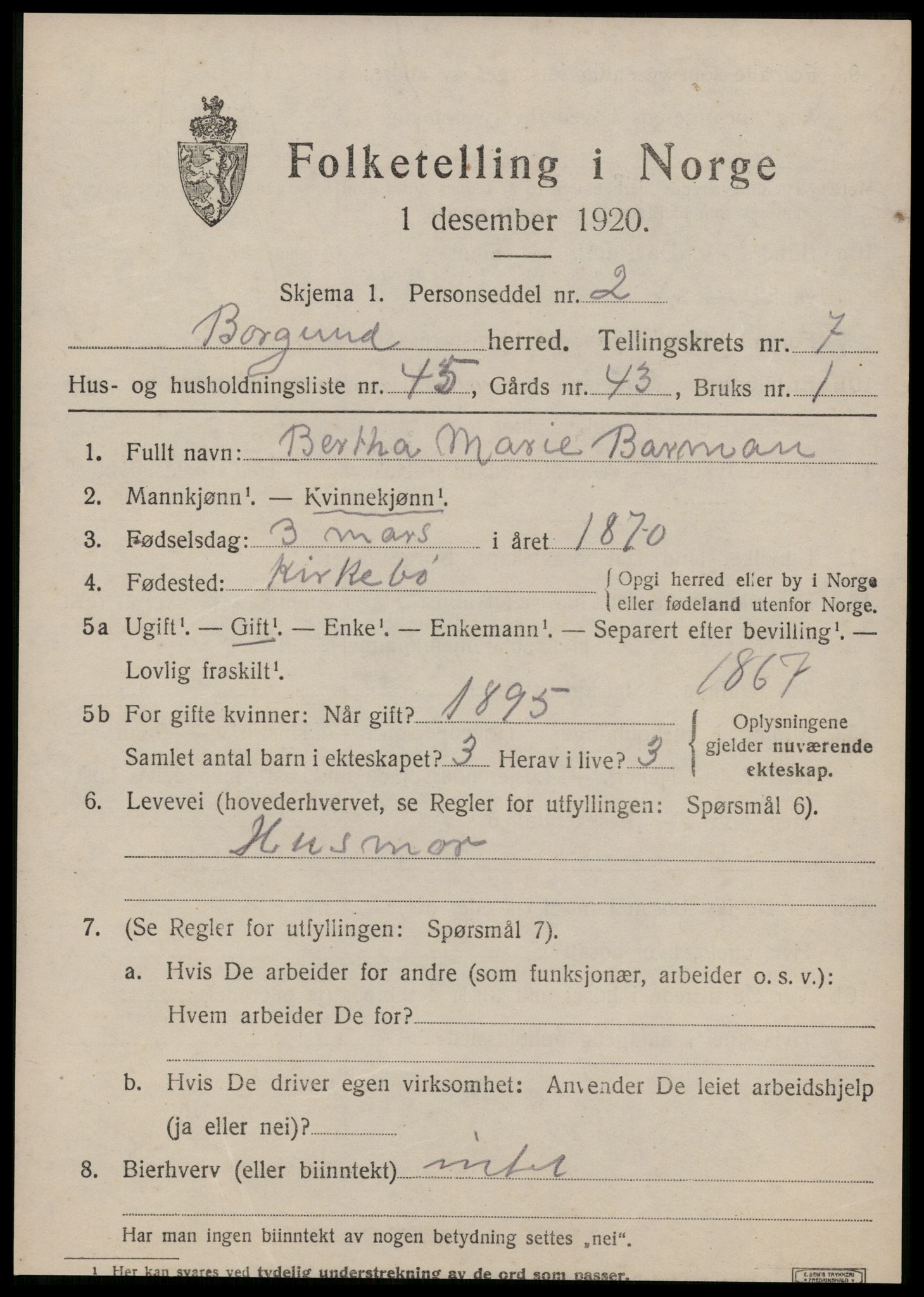 SAT, Folketelling 1920 for 1531 Borgund herred, 1920, s. 6540