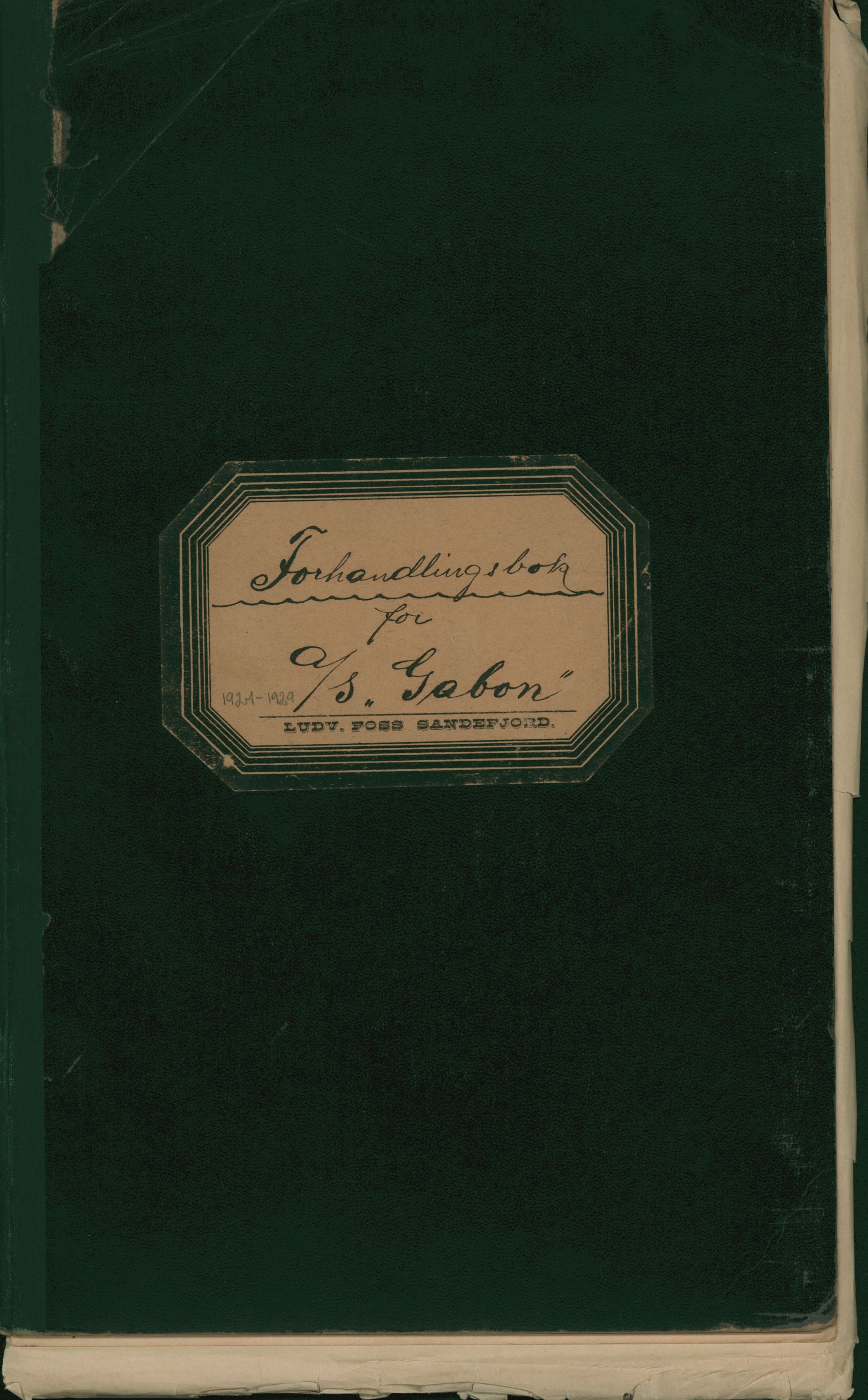 AS Gabon, VEMU/ARS-A-1328/A/L0001: Forhandlingsprotokoll, 1921-1929