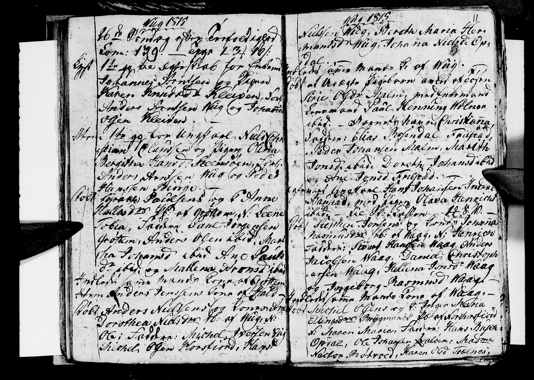 Ministerialprotokoller, klokkerbøker og fødselsregistre - Nordland, AV/SAT-A-1459/812/L0185: Klokkerbok nr. 812C03, 1815-1837, s. 11
