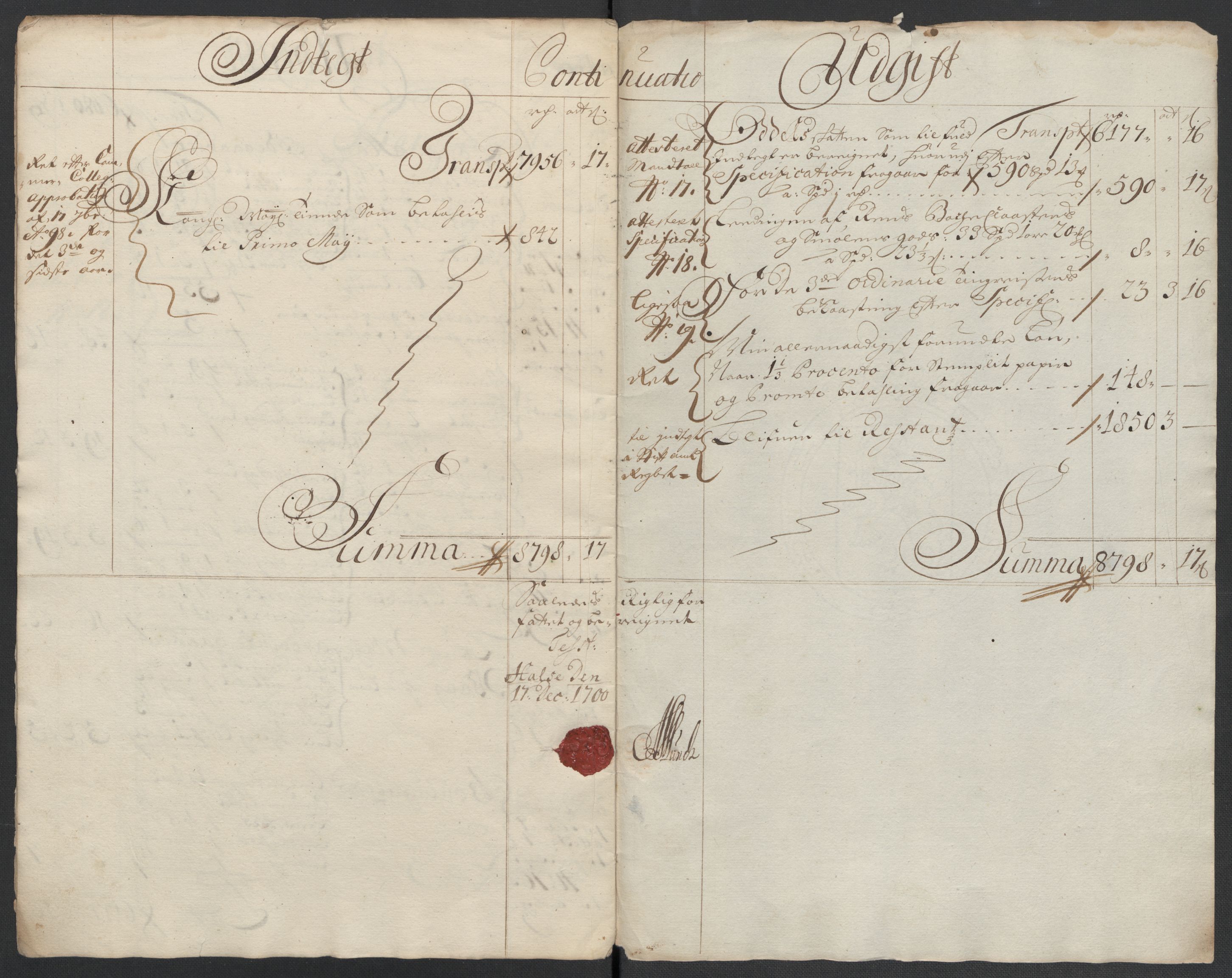 Rentekammeret inntil 1814, Reviderte regnskaper, Fogderegnskap, RA/EA-4092/R56/L3739: Fogderegnskap Nordmøre, 1700-1702, s. 8