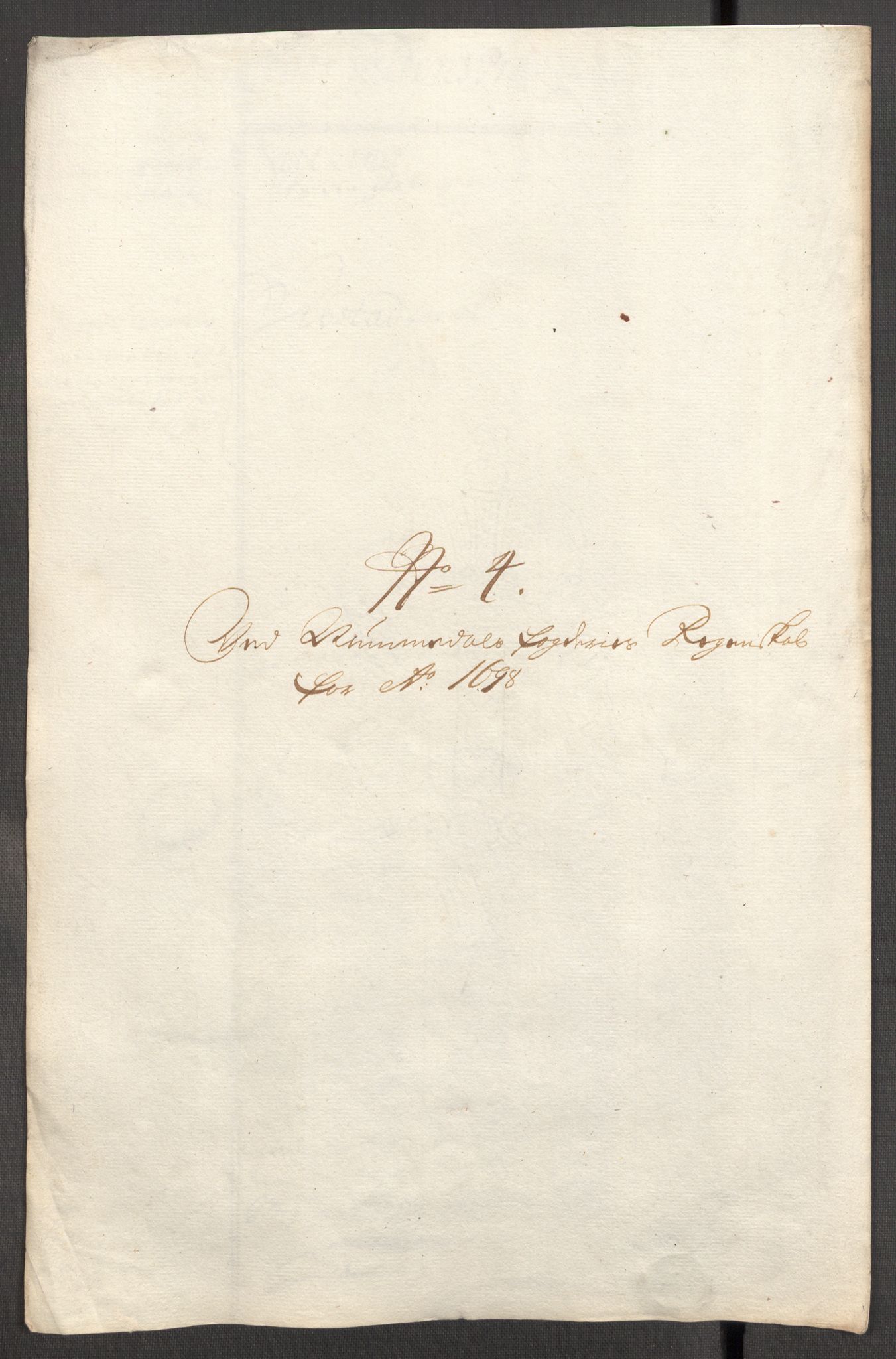 Rentekammeret inntil 1814, Reviderte regnskaper, Fogderegnskap, RA/EA-4092/R64/L4425: Fogderegnskap Namdal, 1696-1698, s. 449