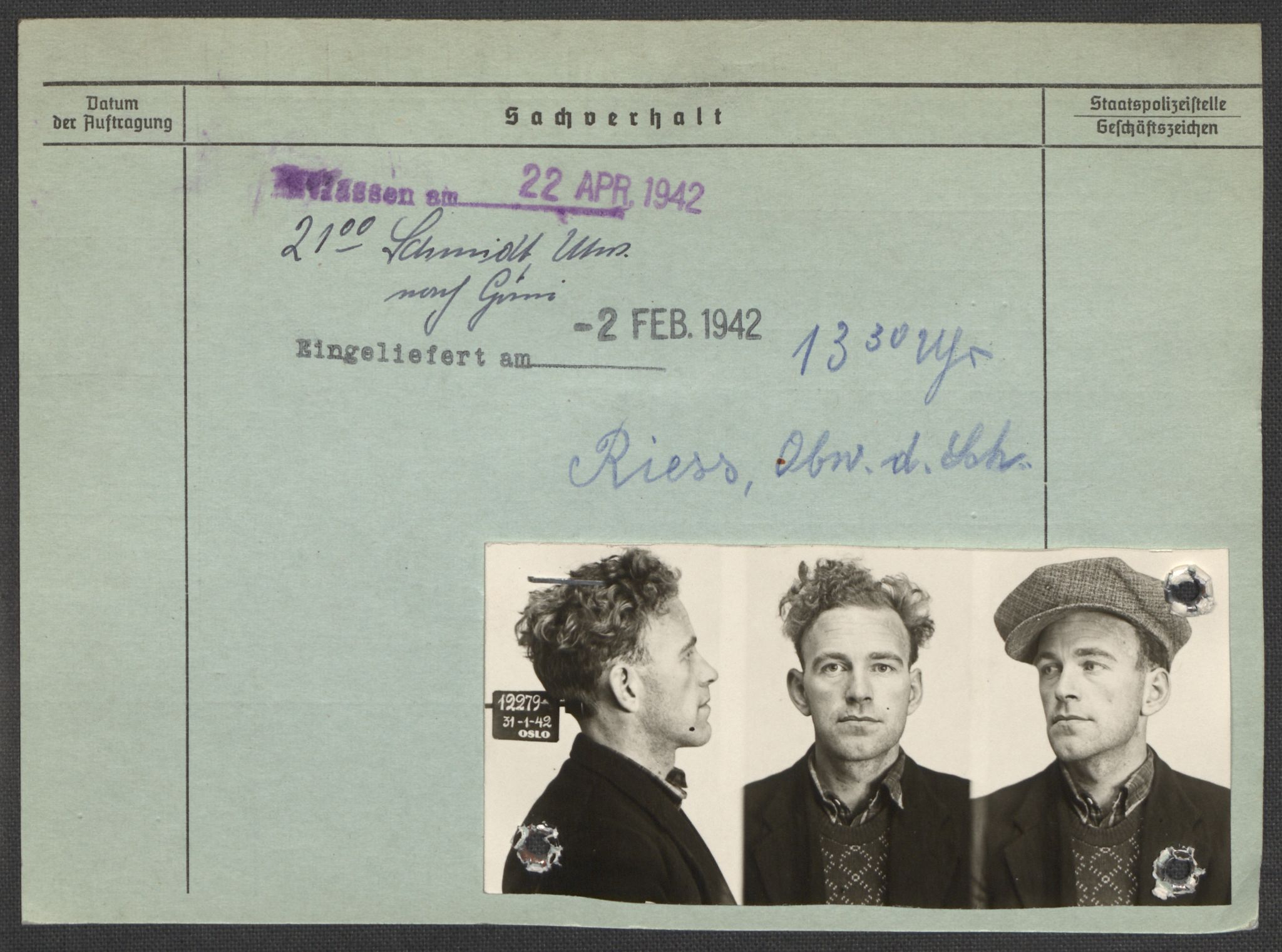 Befehlshaber der Sicherheitspolizei und des SD, AV/RA-RAFA-5969/E/Ea/Eaa/L0009: Register over norske fanger i Møllergata 19: Ru-Sy, 1940-1945, s. 945