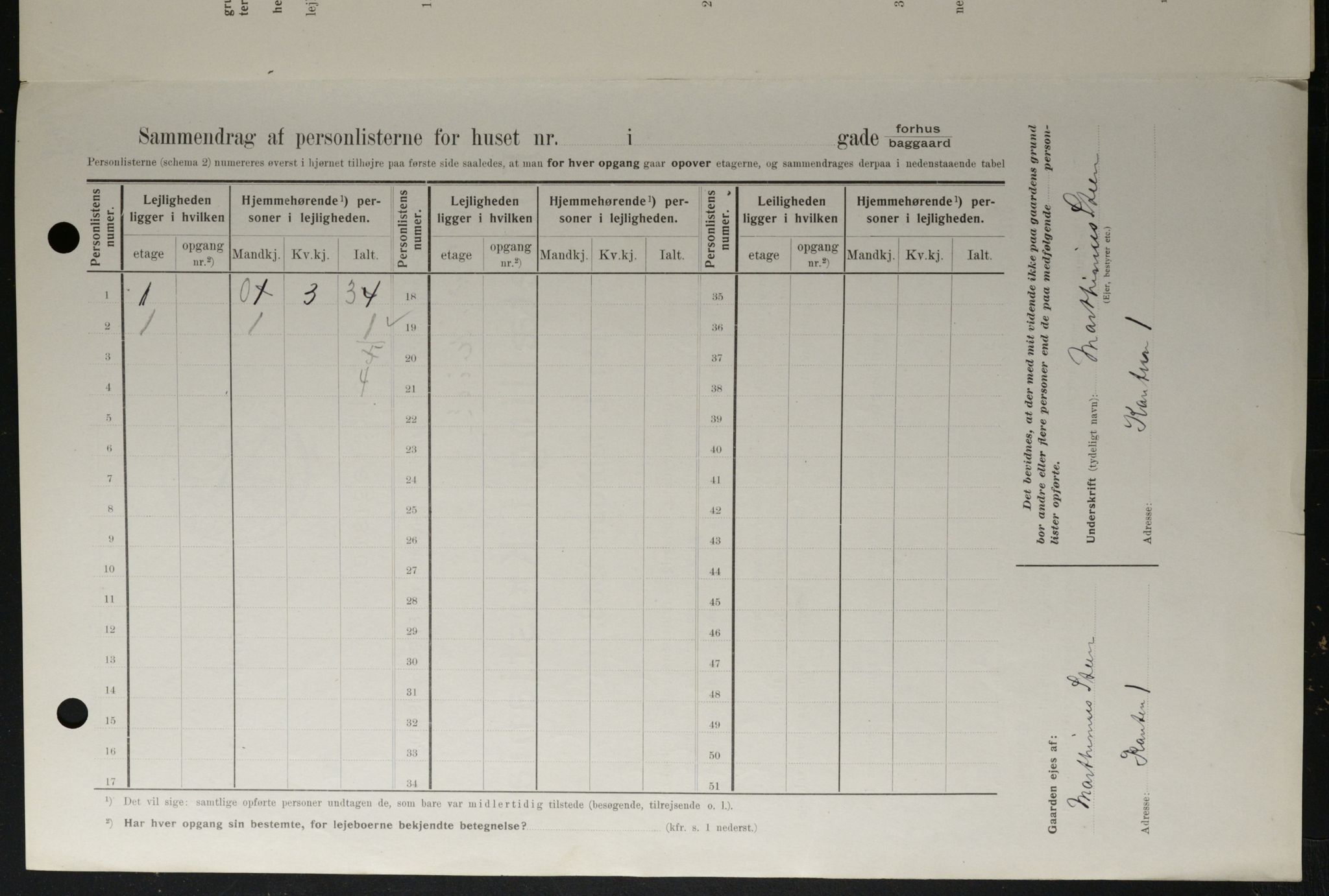 OBA, Kommunal folketelling 1.2.1908 for Kristiania kjøpstad, 1908, s. 44792