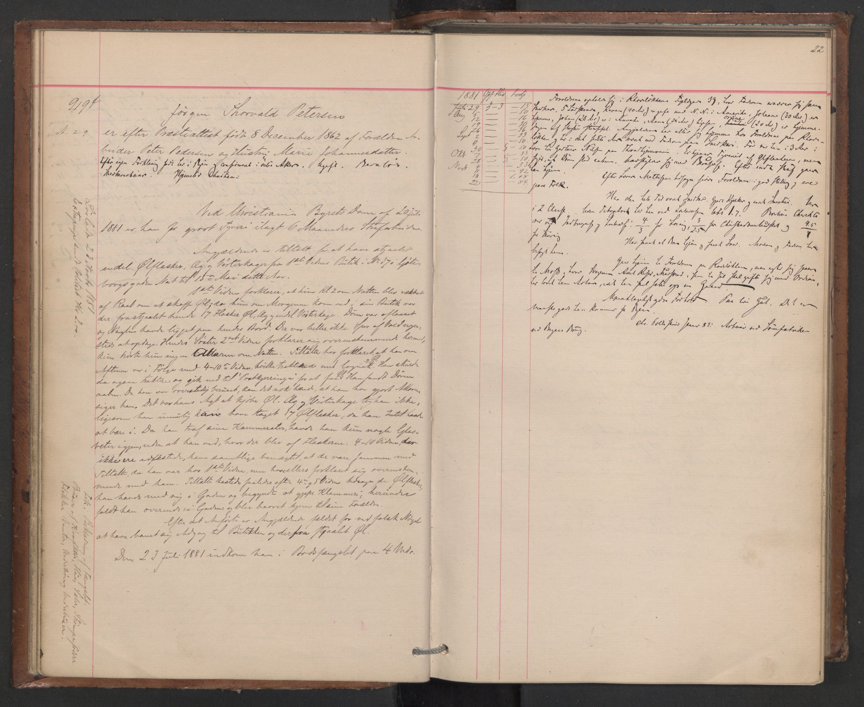 Botsfengslet, AV/RA-S-1539/D/Db/Dbb/L0020: 898f - 195g, 1881-1882, s. 22