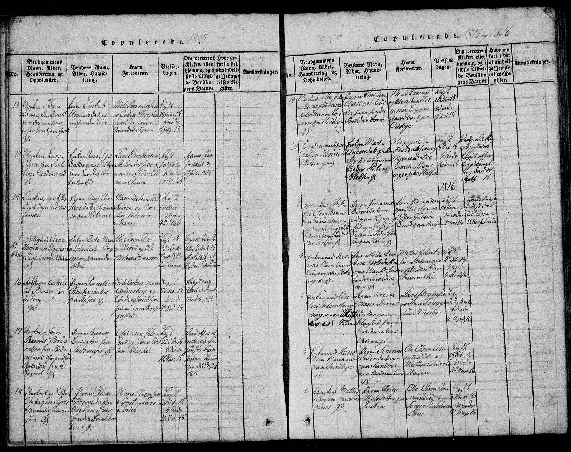 Tjølling kirkebøker, AV/SAKO-A-60/G/Ga/L0001: Klokkerbok nr. 1, 1814-1835, s. 376