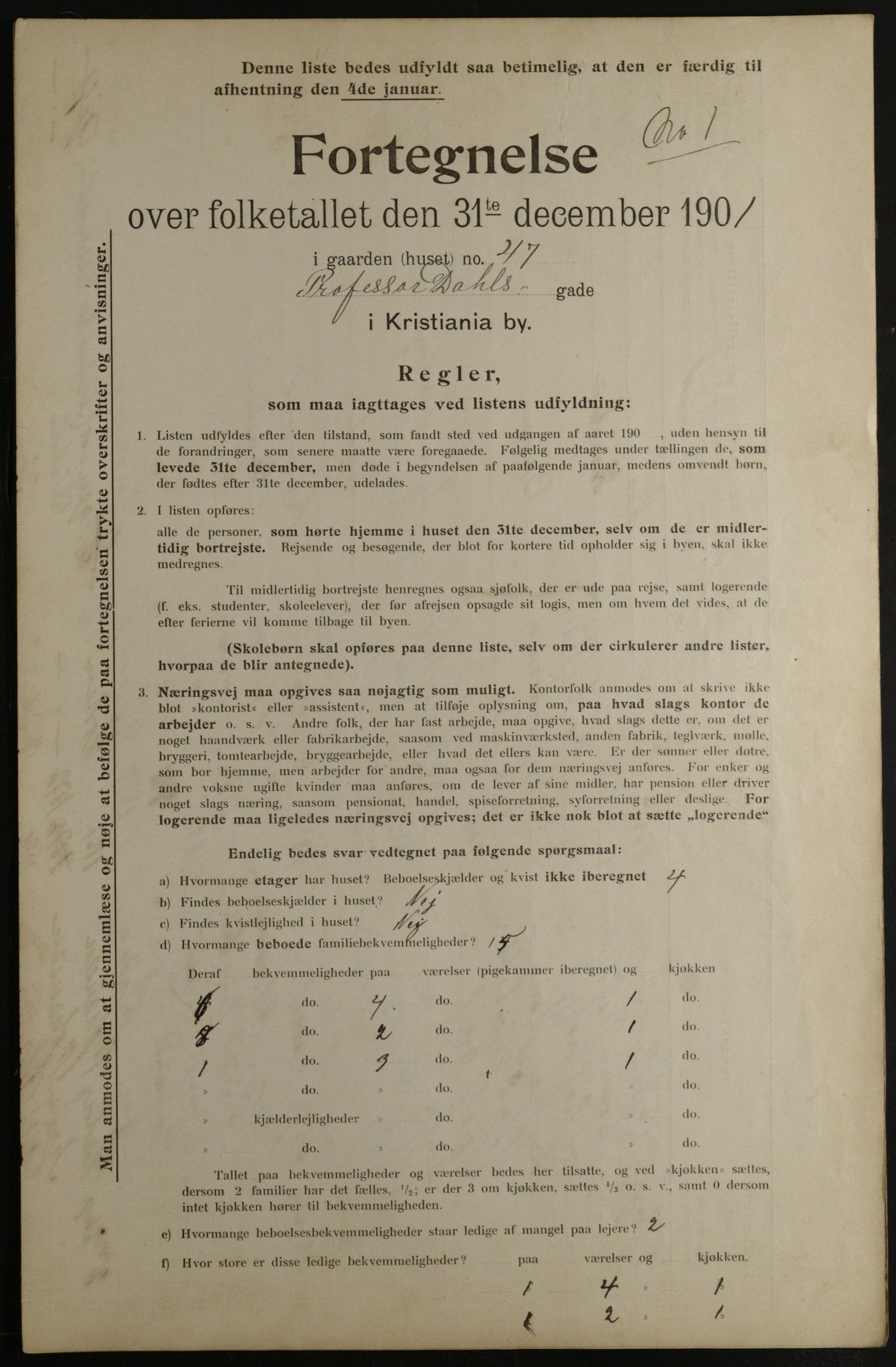 OBA, Kommunal folketelling 31.12.1901 for Kristiania kjøpstad, 1901, s. 12563