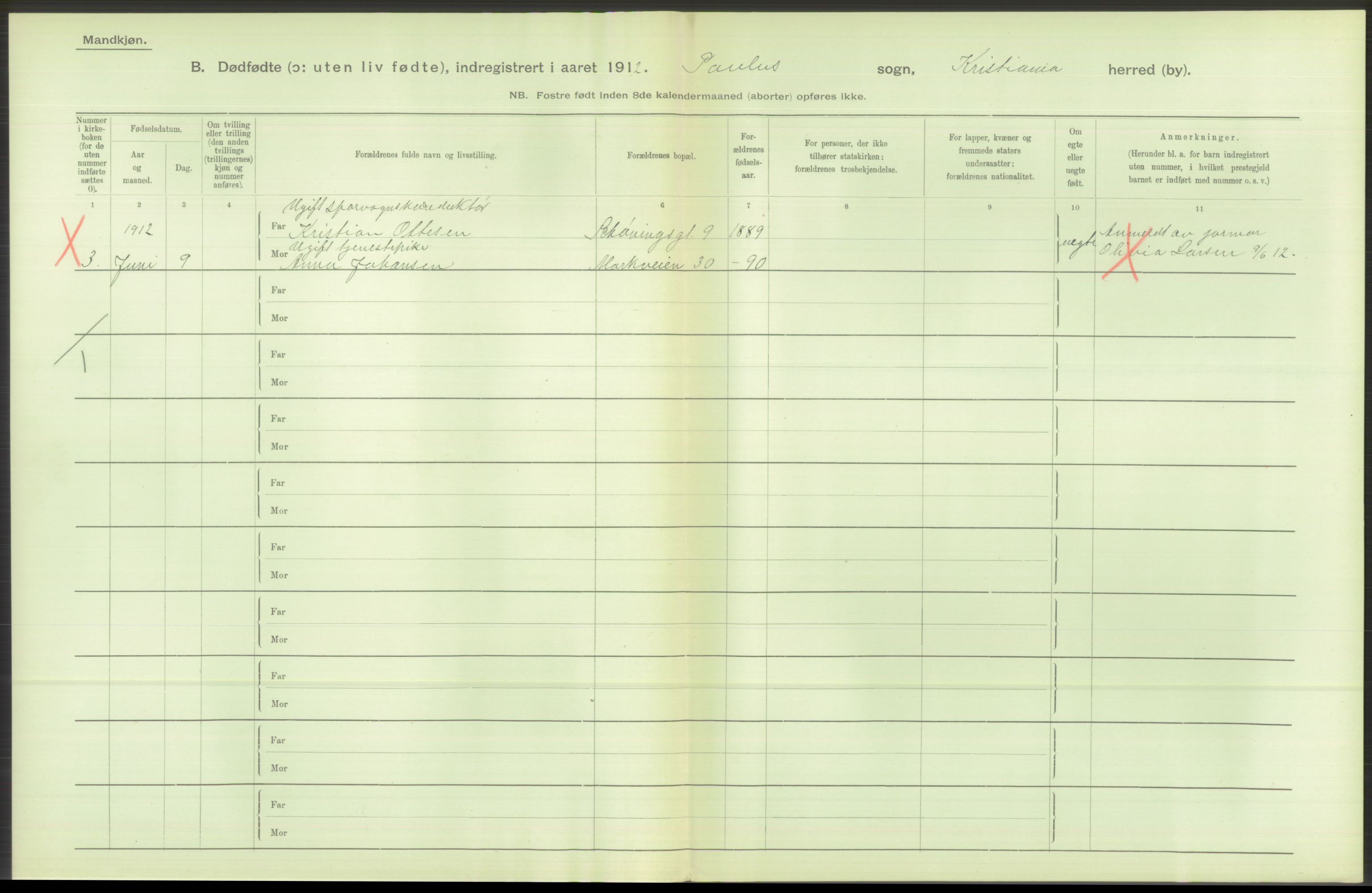 Statistisk sentralbyrå, Sosiodemografiske emner, Befolkning, AV/RA-S-2228/D/Df/Dfb/Dfbb/L0010: Kristiania: Døde, dødfødte, 1912, s. 544