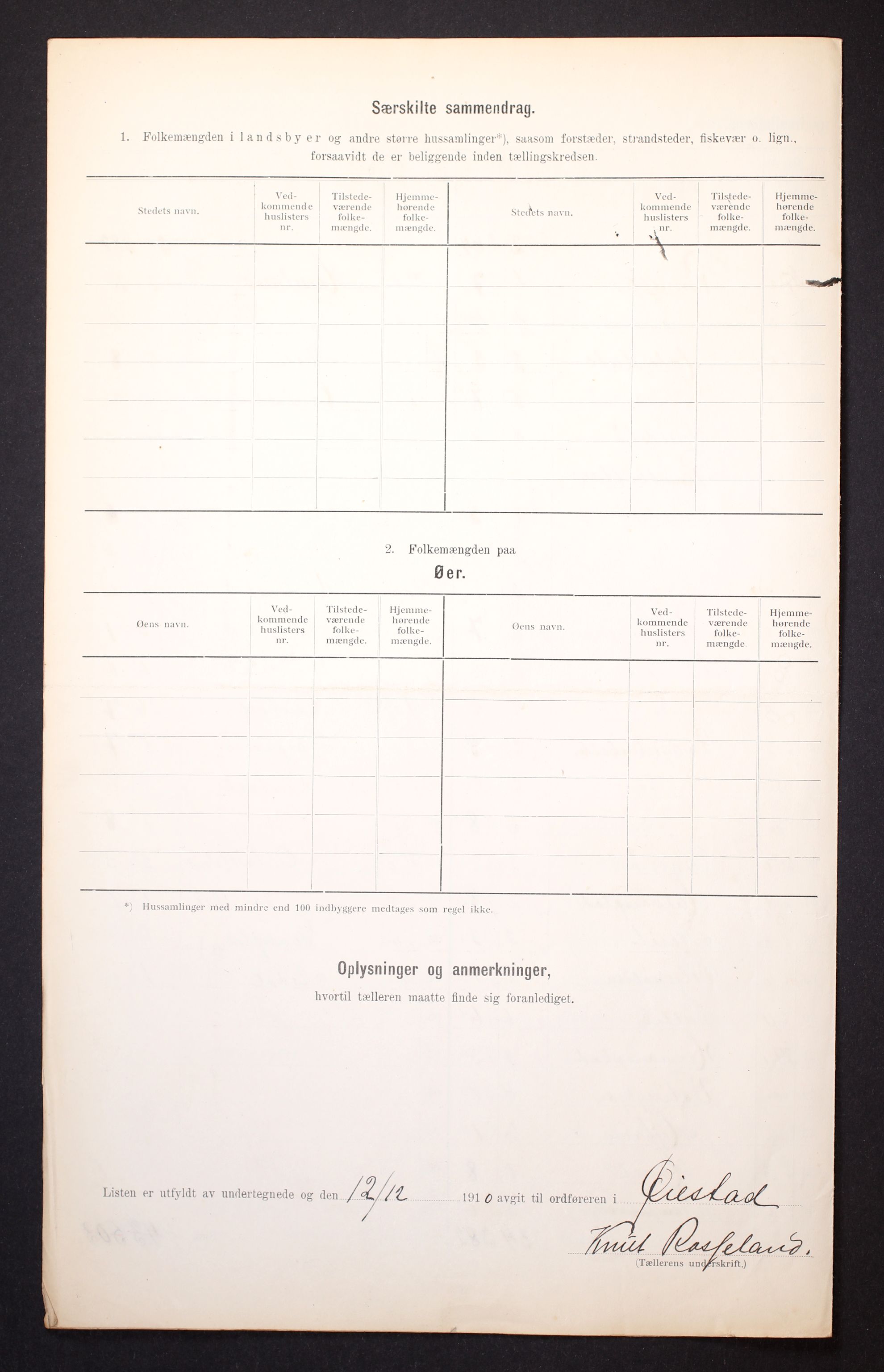 RA, Folketelling 1910 for 0920 Øyestad herred, 1910, s. 34