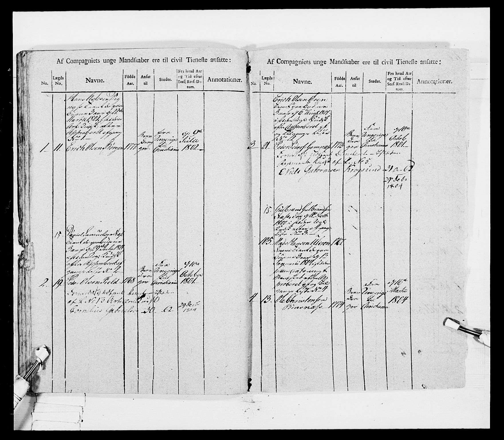 Generalitets- og kommissariatskollegiet, Det kongelige norske kommissariatskollegium, AV/RA-EA-5420/E/Eh/L0041: 1. Akershusiske nasjonale infanteriregiment, 1804-1808, s. 99