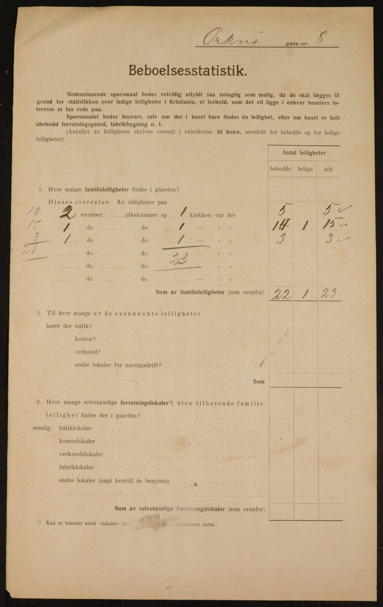 OBA, Kommunal folketelling 1.2.1910 for Kristiania, 1910, s. 73261