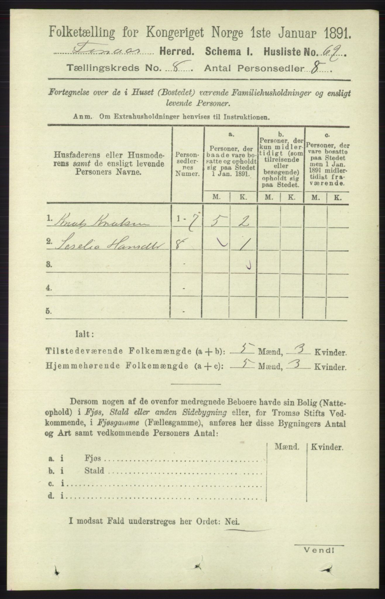 RA, Folketelling 1891 for 1218 Finnås herred, 1891, s. 3363