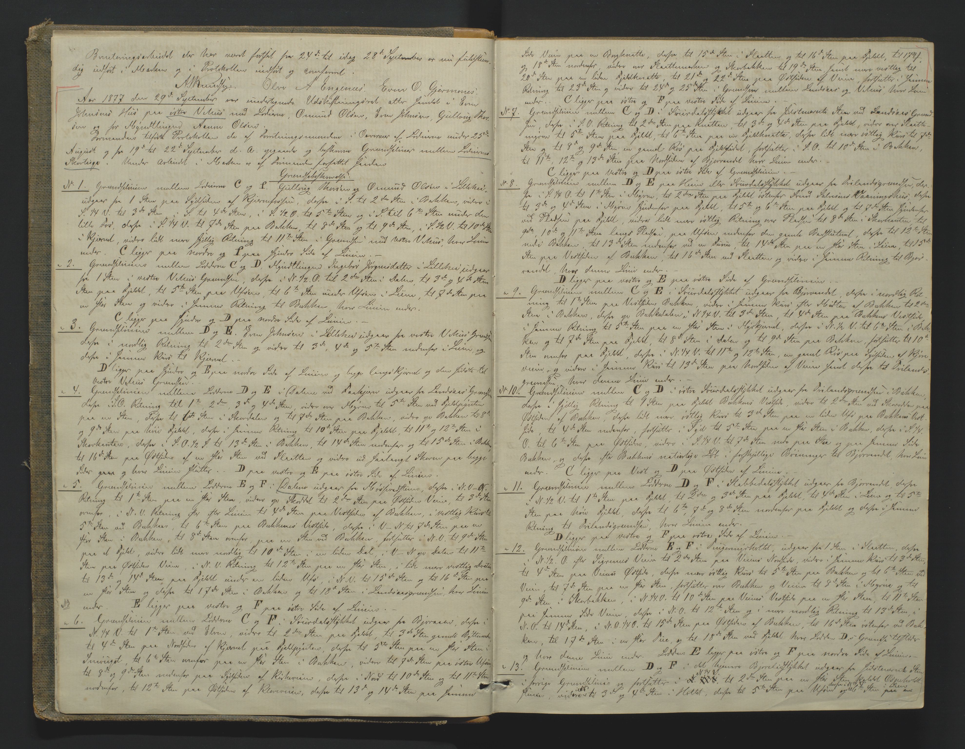 Utskiftningsformannen i Nedenes amt, AV/SAK-1541-0002/F/Fa/Faa/L0016: Utskiftningsprotokoll med gårdsregister, Nedenes amt nr 17, 1877-1882