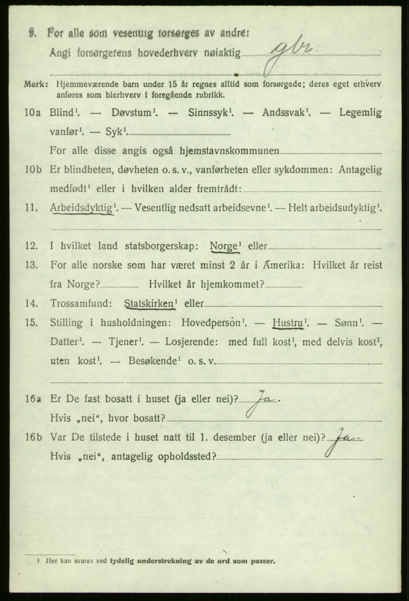 SAB, Folketelling 1920 for 1237 Evanger herred, 1920, s. 2500