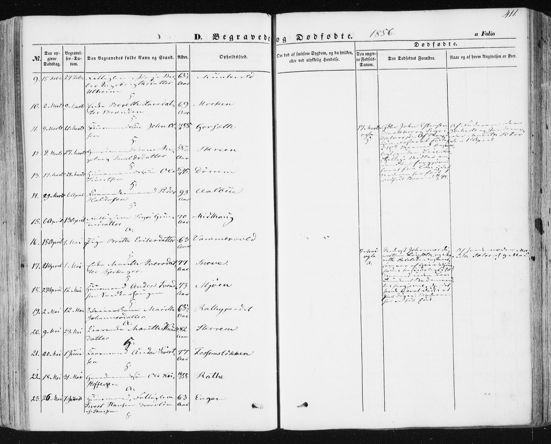 Ministerialprotokoller, klokkerbøker og fødselsregistre - Sør-Trøndelag, AV/SAT-A-1456/678/L0899: Ministerialbok nr. 678A08, 1848-1872, s. 411