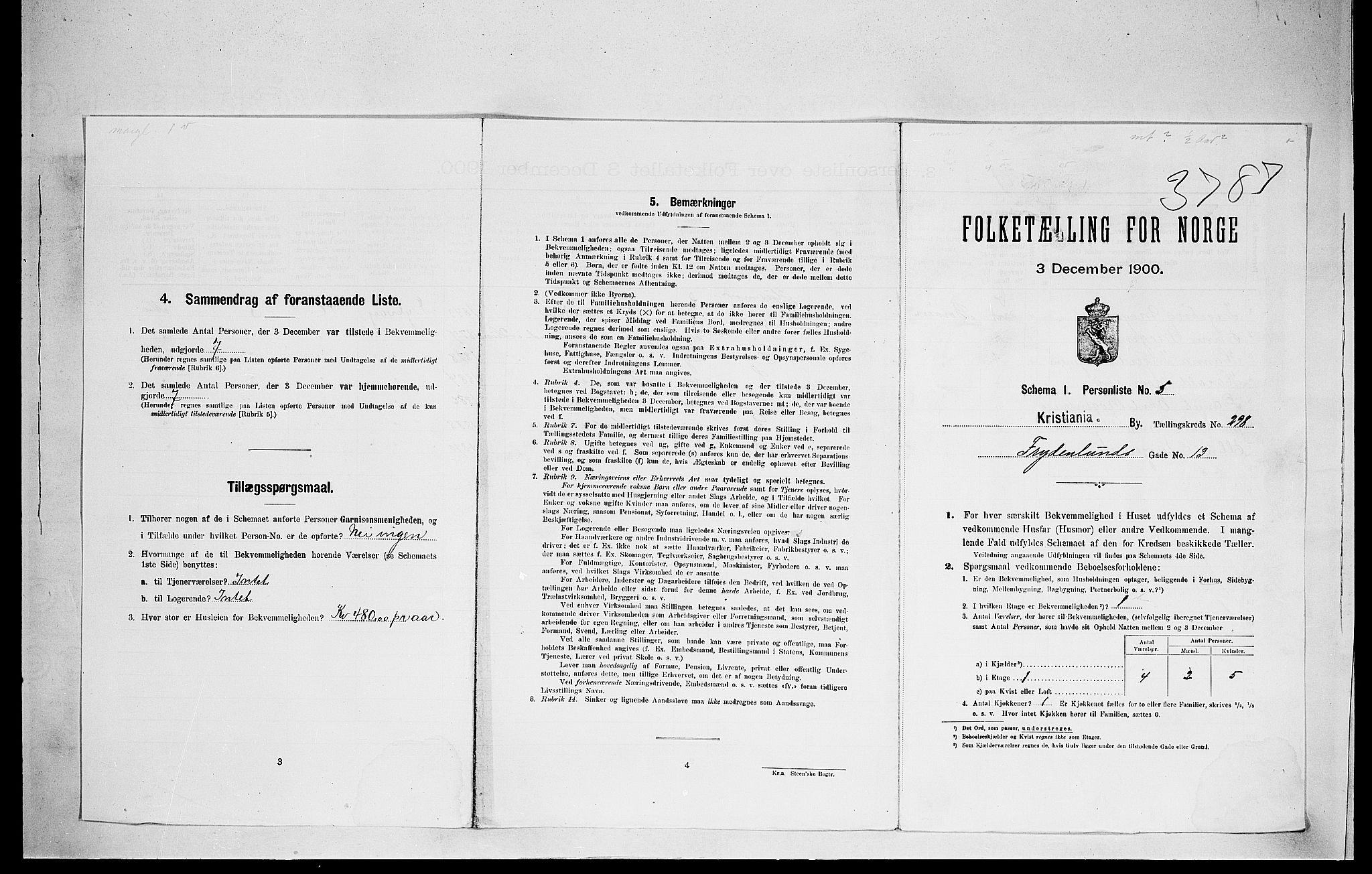 SAO, Folketelling 1900 for 0301 Kristiania kjøpstad, 1900, s. 26545