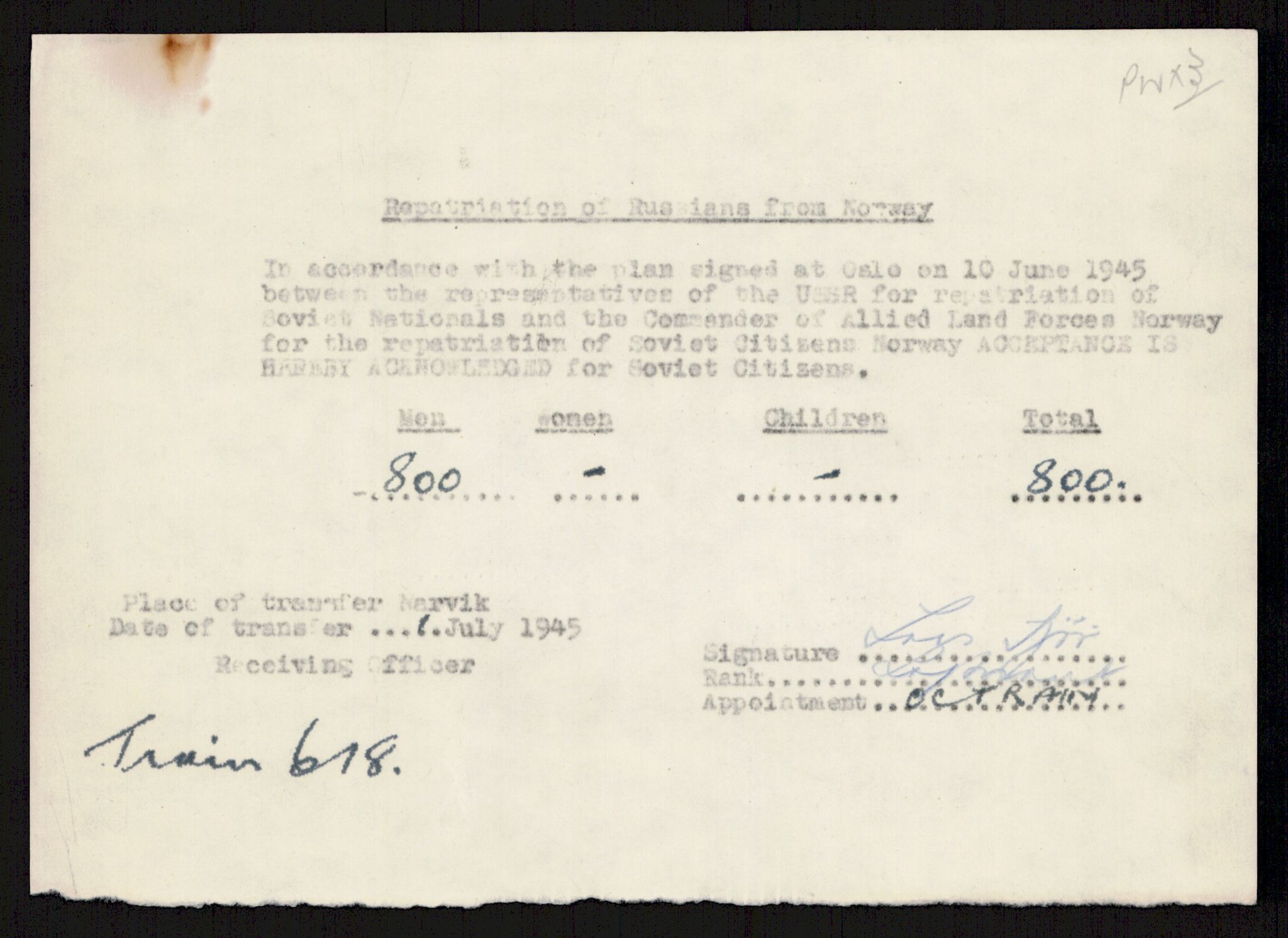 Flyktnings- og fangedirektoratet, Repatrieringskontoret, AV/RA-S-1681/D/Db/L0016: Displaced Persons (DPs) og sivile tyskere, 1945-1948, s. 189