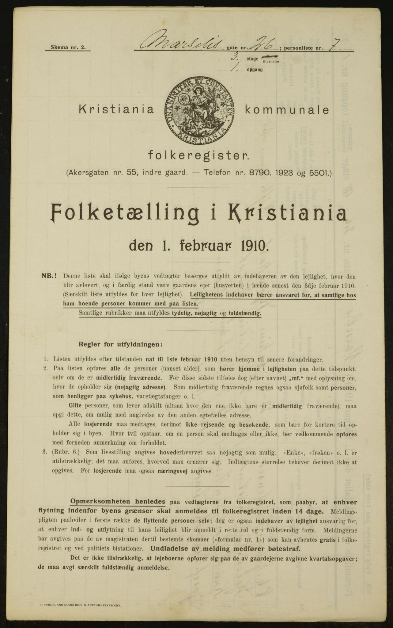 OBA, Kommunal folketelling 1.2.1910 for Kristiania, 1910, s. 62338