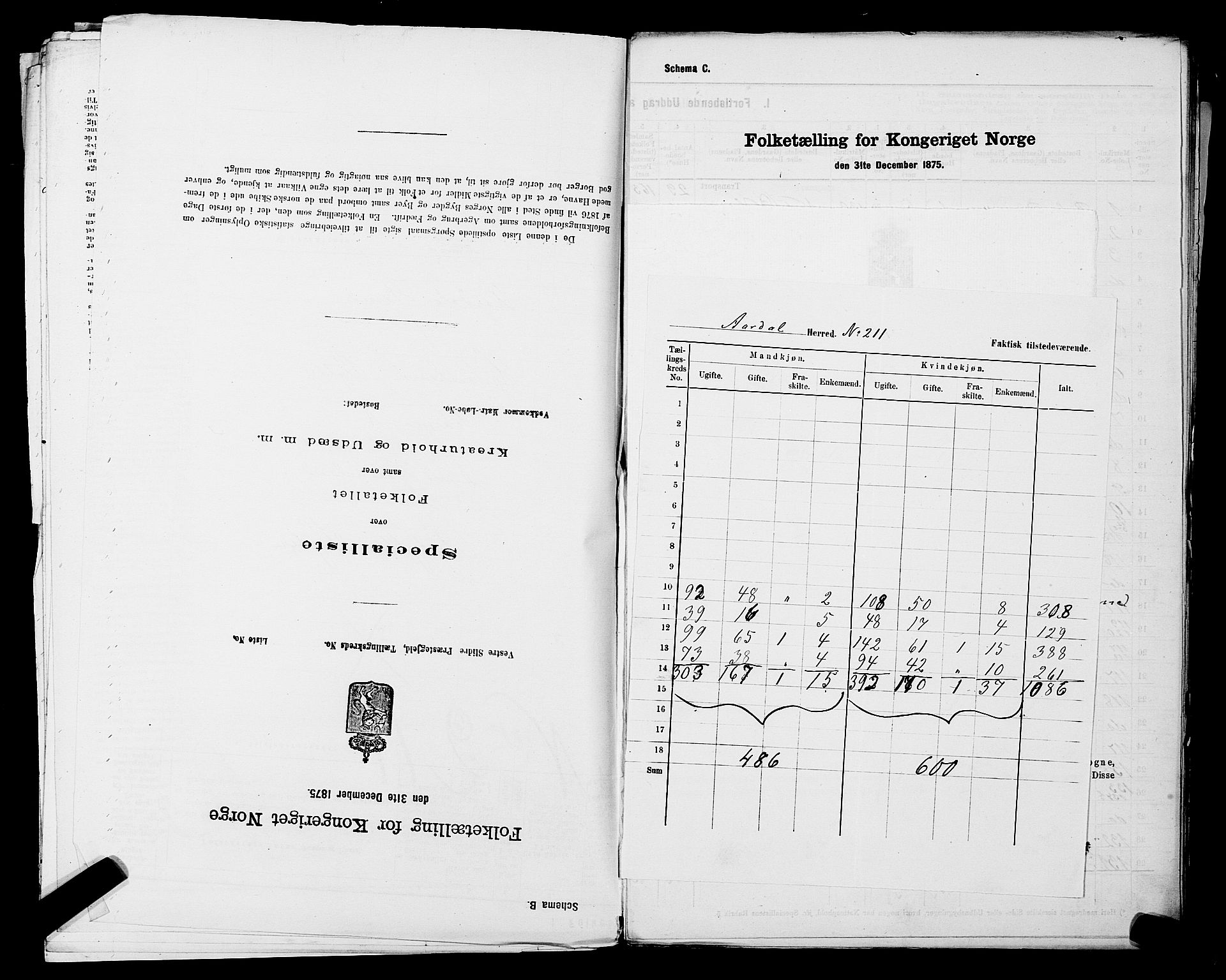 SAST, Folketelling 1875 for 1133P Hjelmeland prestegjeld, 1875, s. 48