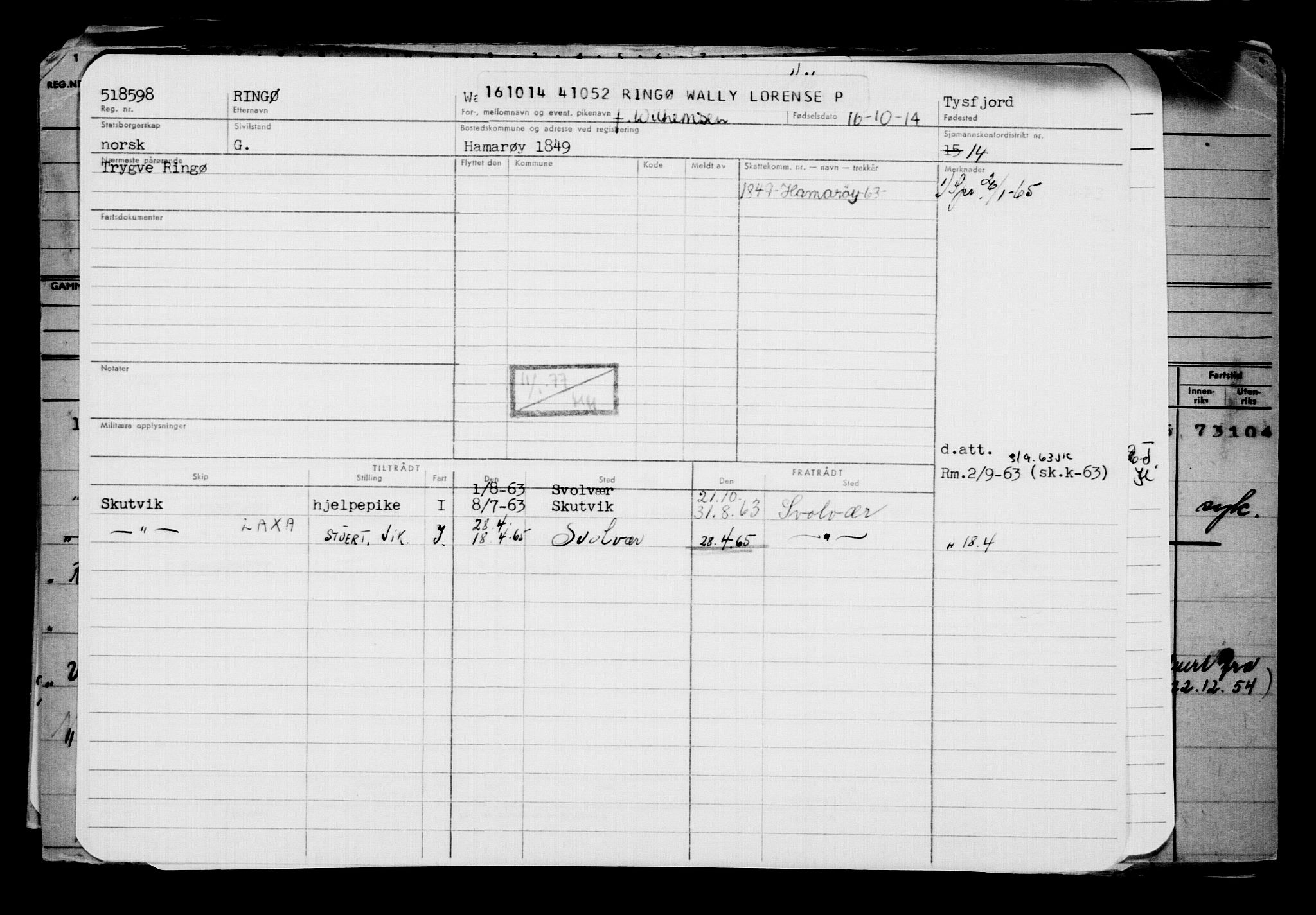 Direktoratet for sjømenn, AV/RA-S-3545/G/Gb/L0124: Hovedkort, 1914, s. 702