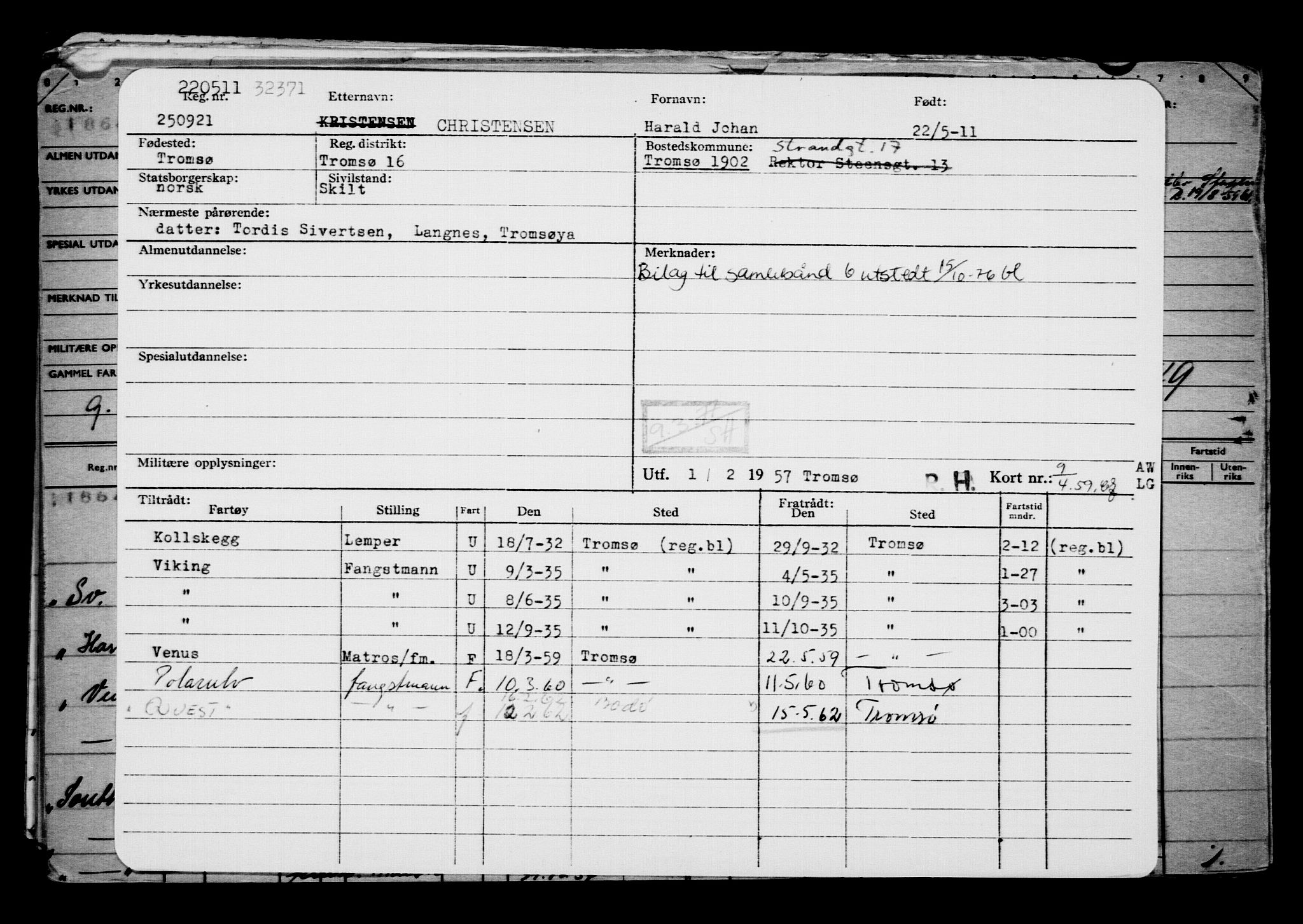 Direktoratet for sjømenn, AV/RA-S-3545/G/Gb/L0096: Hovedkort, 1911, s. 346