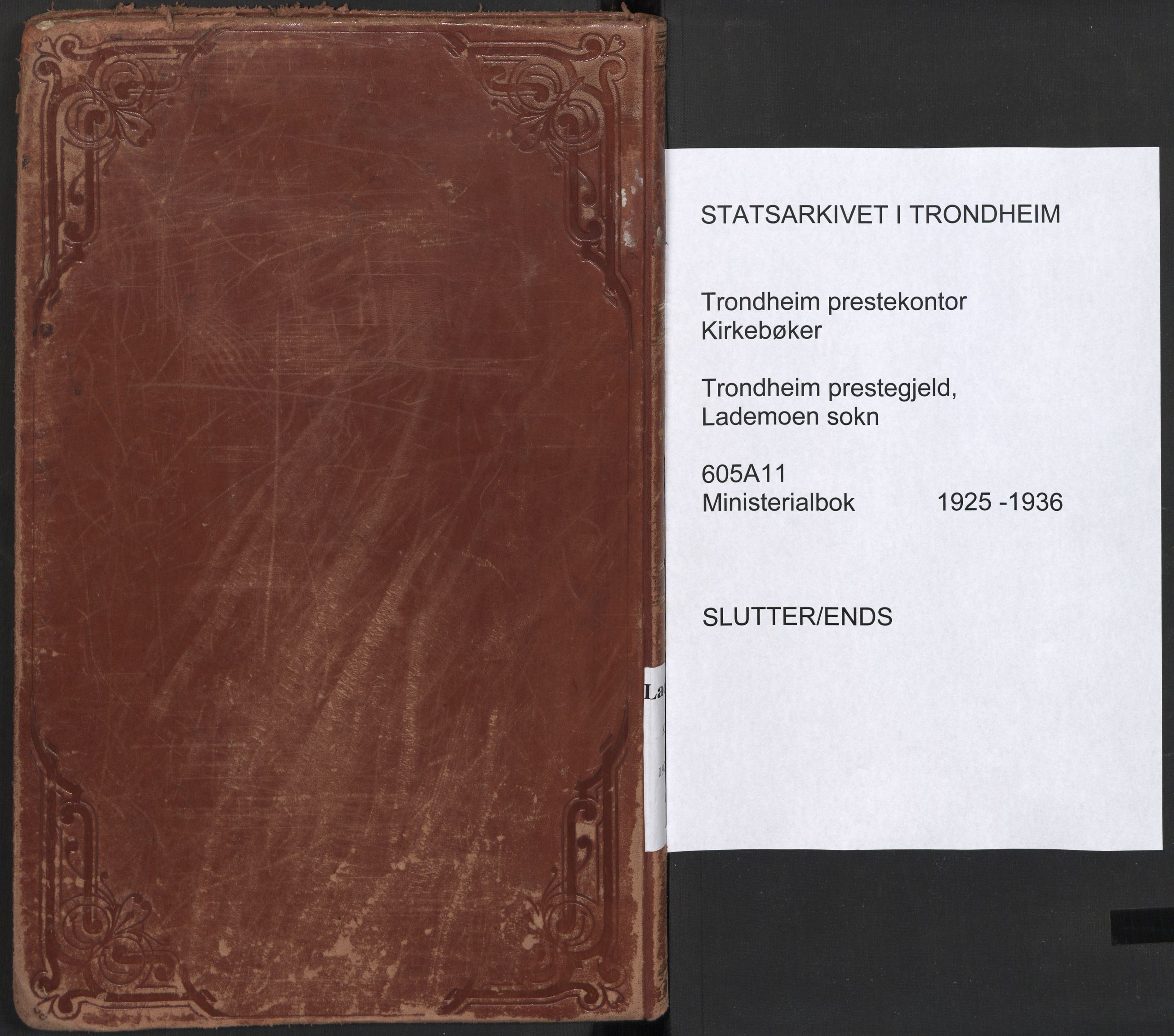 Ministerialprotokoller, klokkerbøker og fødselsregistre - Sør-Trøndelag, SAT/A-1456/605/L0249: Ministerialbok nr. 605A11, 1925-1936