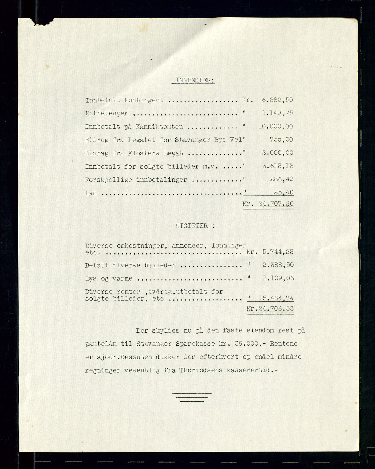 Pa 0481 - Stavanger Kunstforening, SAST/A-100677/A/L0005: Beretninger og styremøtepapirer, 1890-1990