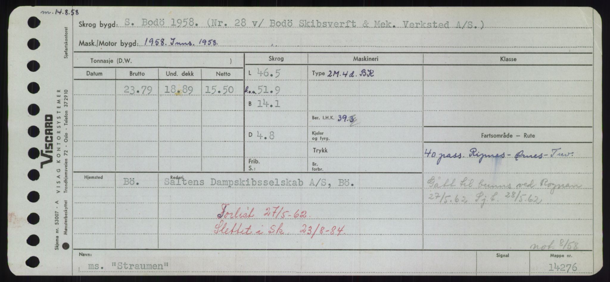 Sjøfartsdirektoratet med forløpere, Skipsmålingen, RA/S-1627/H/Hd/L0036: Fartøy, St, s. 607