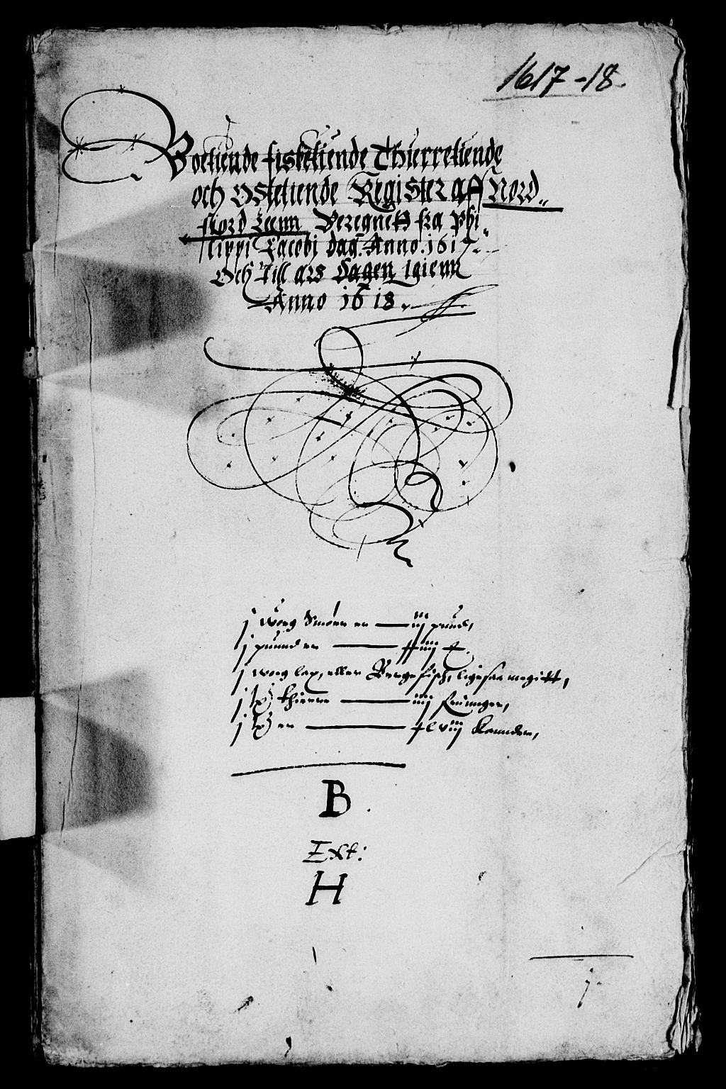 Rentekammeret inntil 1814, Reviderte regnskaper, Lensregnskaper, RA/EA-5023/R/Rb/Rbt/L0023: Bergenhus len, 1617-1618