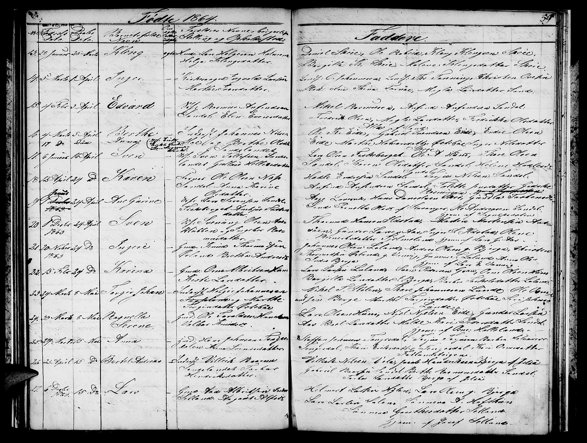 Sand sokneprestkontor, AV/SAST-A-101848/01/IV/L0002: Klokkerbok nr. B 2, 1852-1871, s. 59
