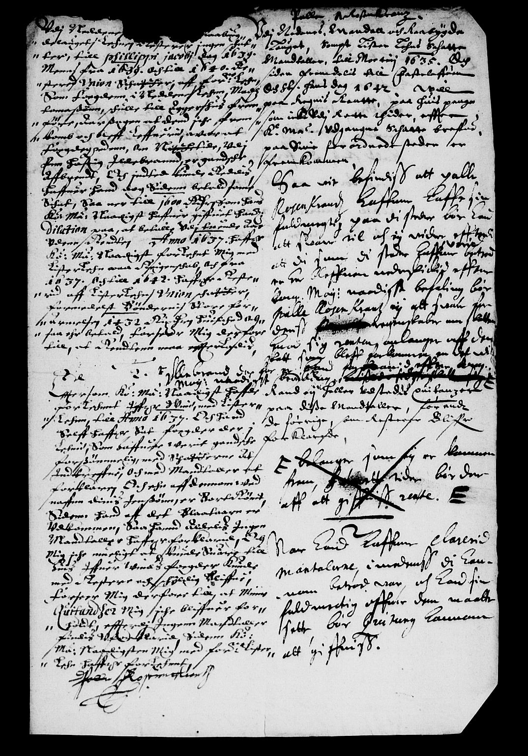 Rentekammeret inntil 1814, Reviderte regnskaper, Lensregnskaper, AV/RA-EA-5023/R/Rb/Rbq/L0032: Nedenes len. Mandals len. Råbyggelag., 1641-1643