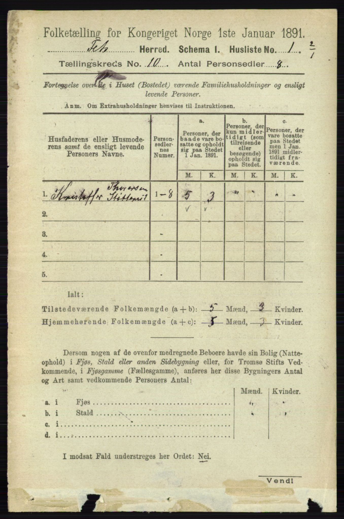 RA, Folketelling 1891 for 0227 Fet herred, 1891, s. 3949