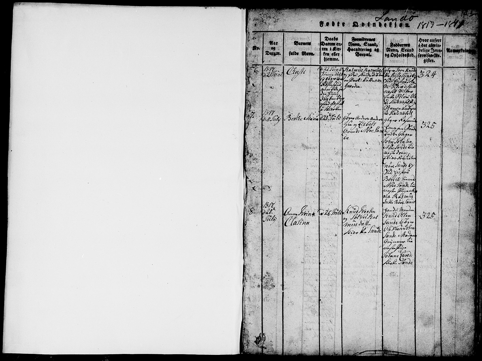 Ministerialprotokoller, klokkerbøker og fødselsregistre - Møre og Romsdal, AV/SAT-A-1454/503/L0046: Klokkerbok nr. 503C01, 1816-1842