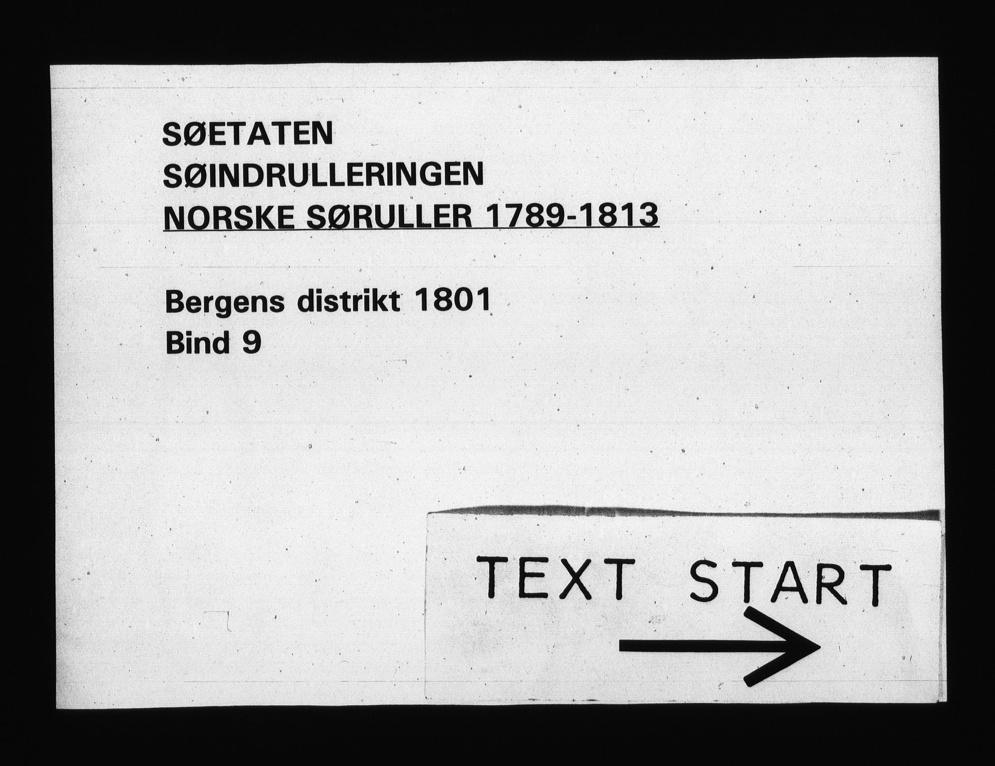 Sjøetaten, RA/EA-3110/F/L0241: Bergen distrikt, bind 9, 1801