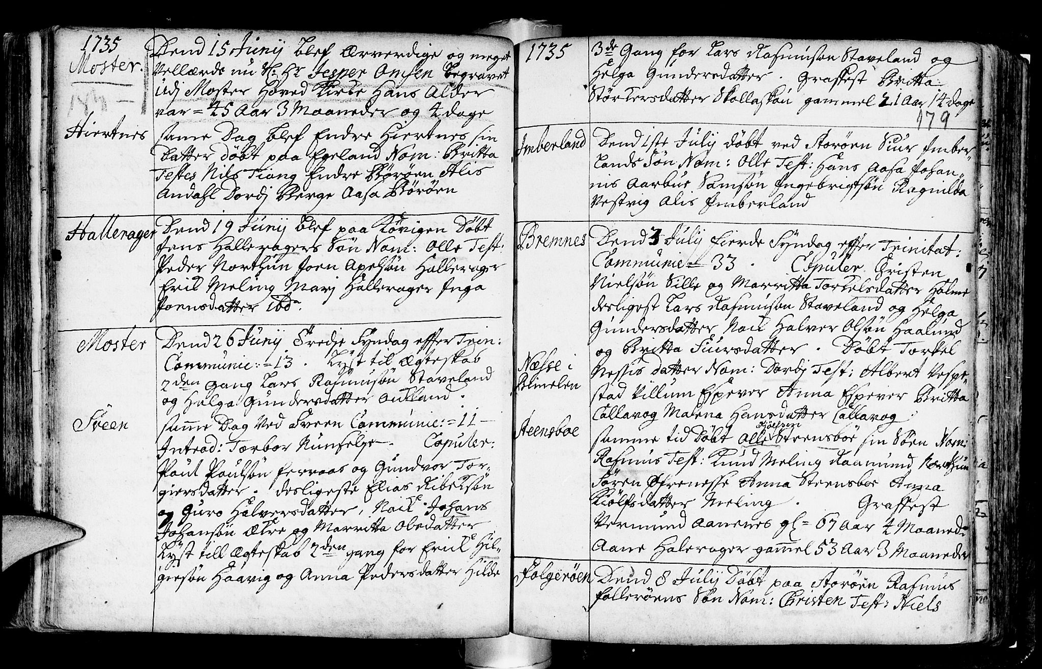 Finnås sokneprestembete, AV/SAB-A-99925/H/Ha/Haa/Haaa/L0001: Ministerialbok nr. A 1, 1718-1744, s. 179
